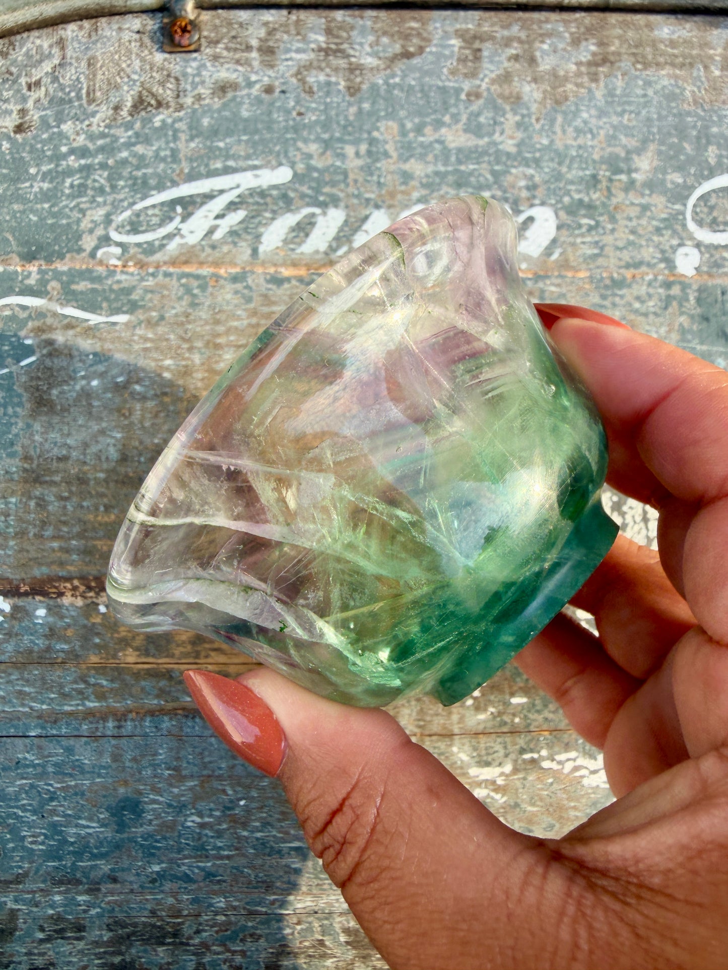 Gorgeous Hand Carved Fluorite Bowl | Opt M