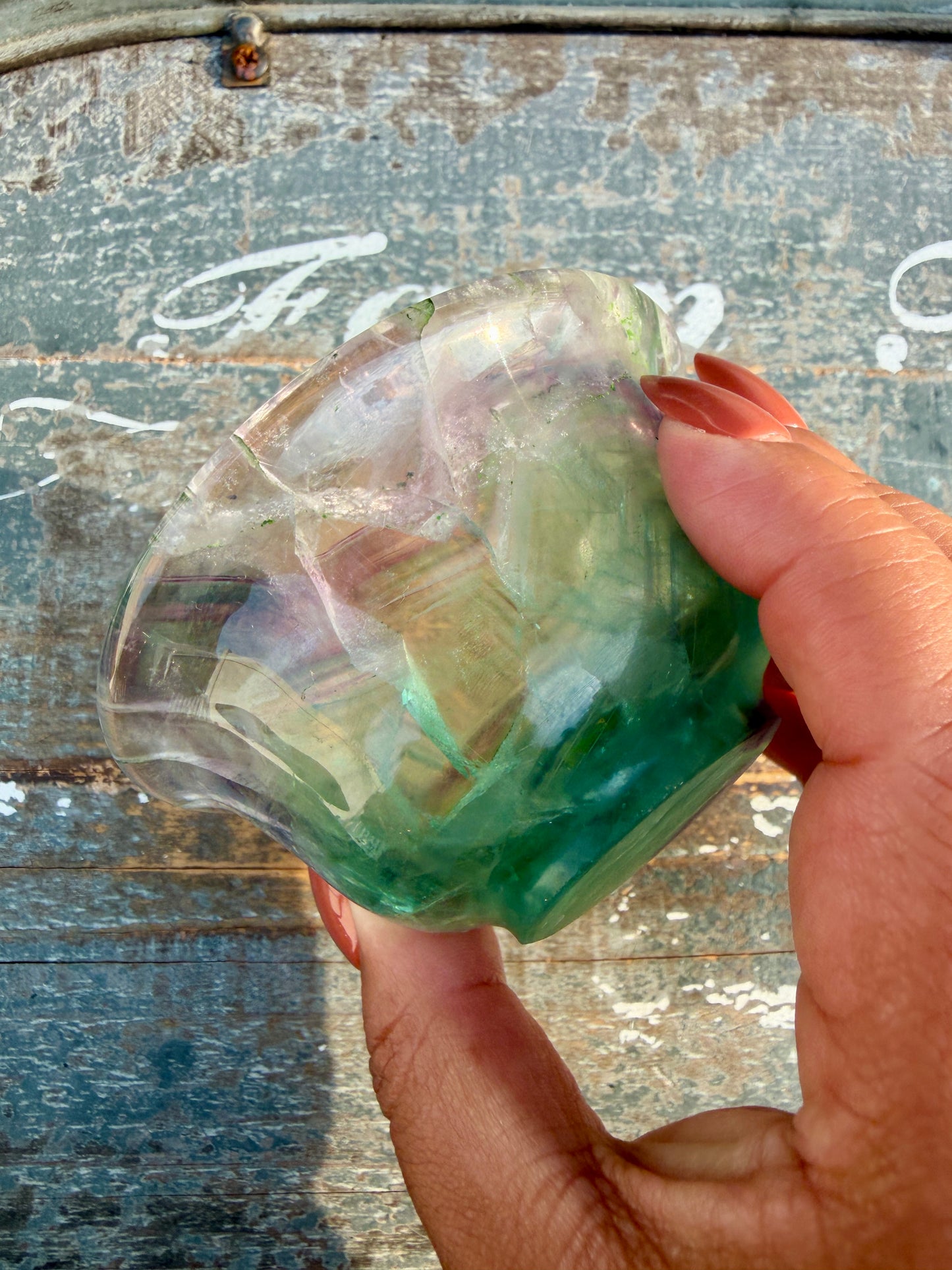 Gorgeous Hand Carved Fluorite Bowl | Opt M