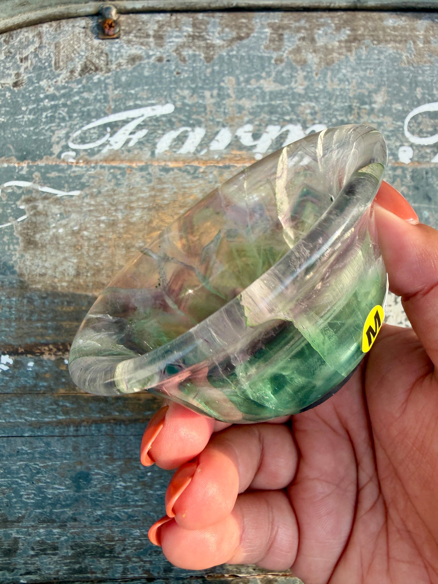 Gorgeous Hand Carved Fluorite Bowl | Opt M