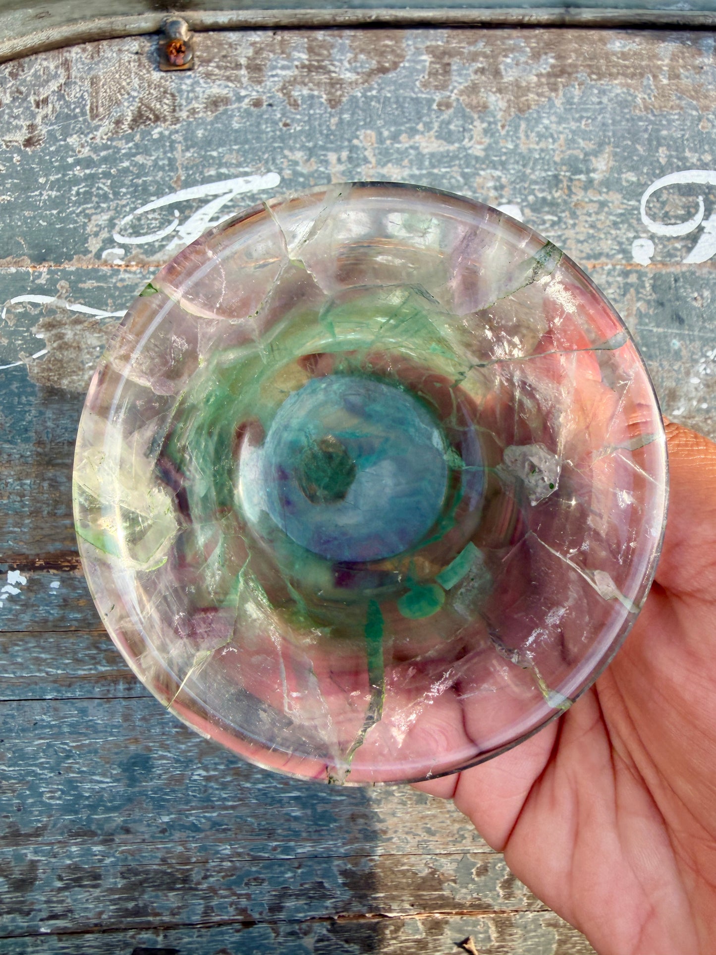 Gorgeous Hand Carved Fluorite Bowl | Opt M