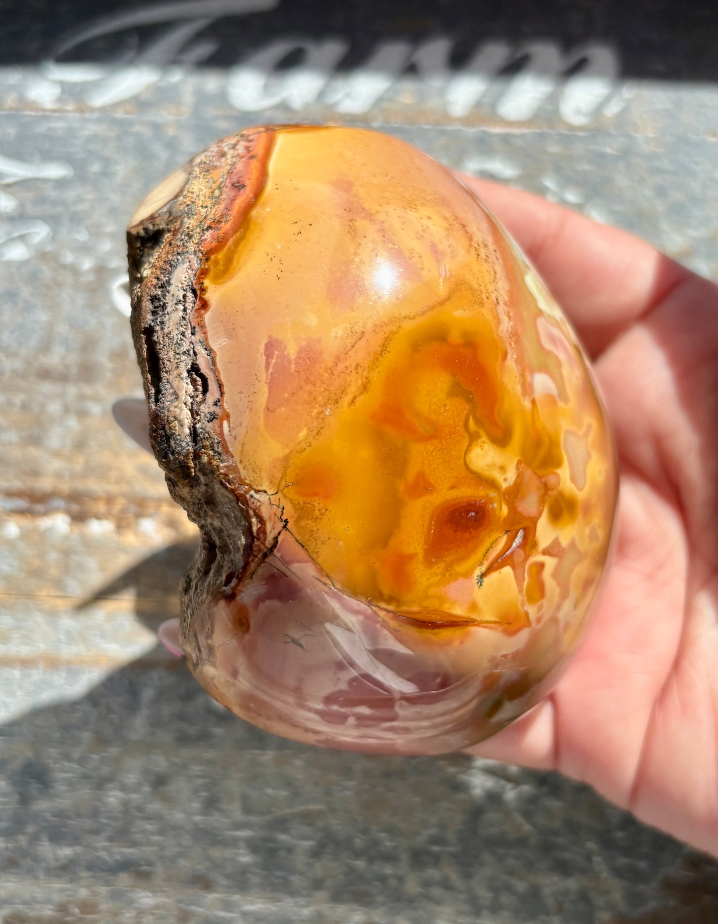 Gorgeous Polychrome Jasper Freeform Half Polished/Half Raw from Madagascar