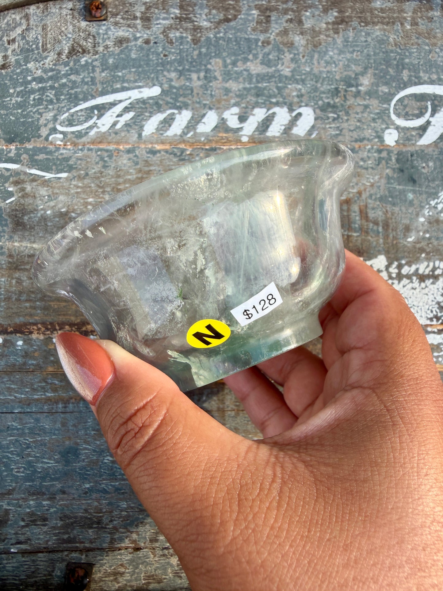 Gorgeous Hand Carved Fluorite Bowl | Opt N