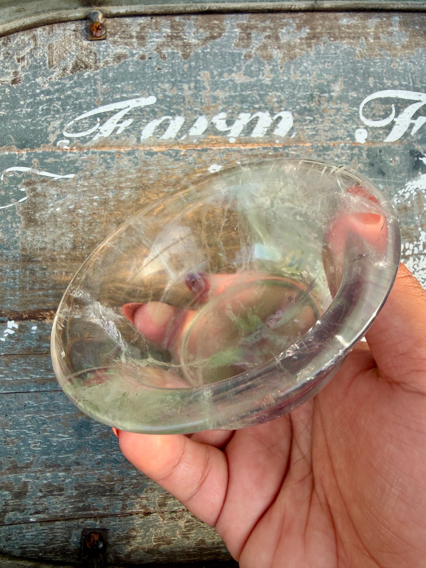 Gorgeous Hand Carved Fluorite Bowl | Opt N