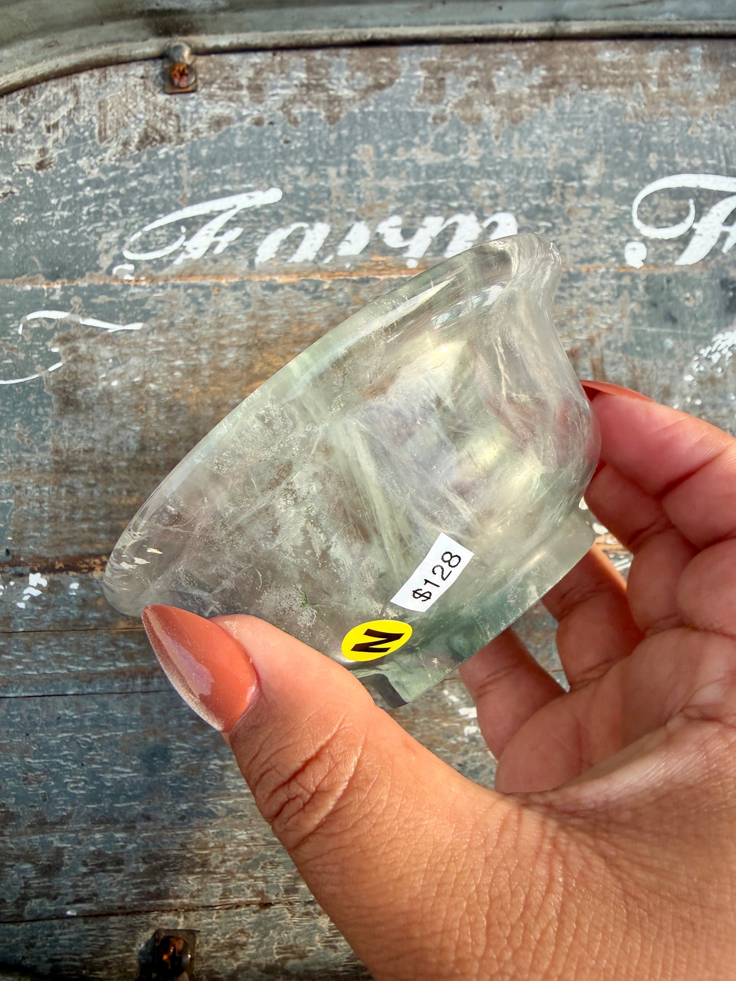 Gorgeous Hand Carved Fluorite Bowl | Opt N
