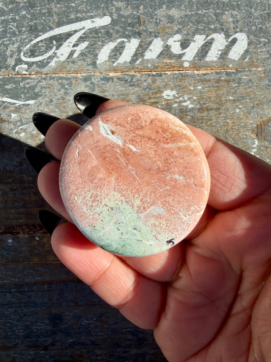 Colorful Unicorn Jasper Medallion | India | Opt 45