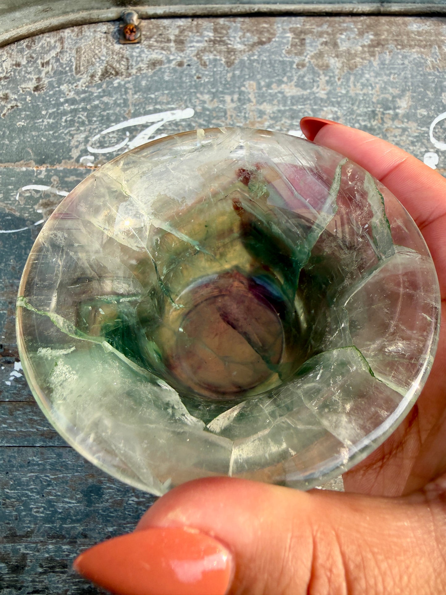 Gorgeous Hand Carved Fluorite Bowl | Opt L