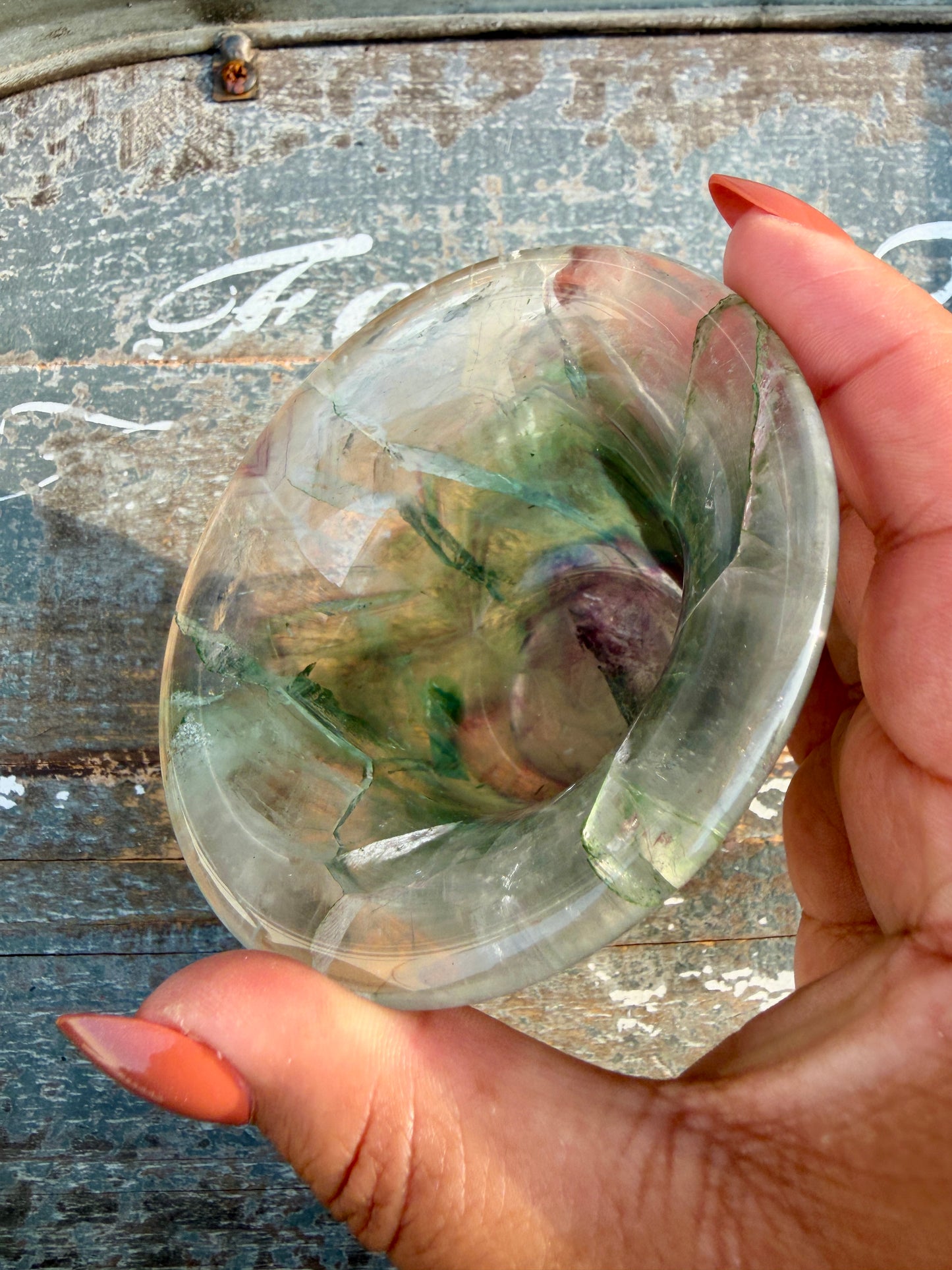 Gorgeous Hand Carved Fluorite Bowl | Opt L