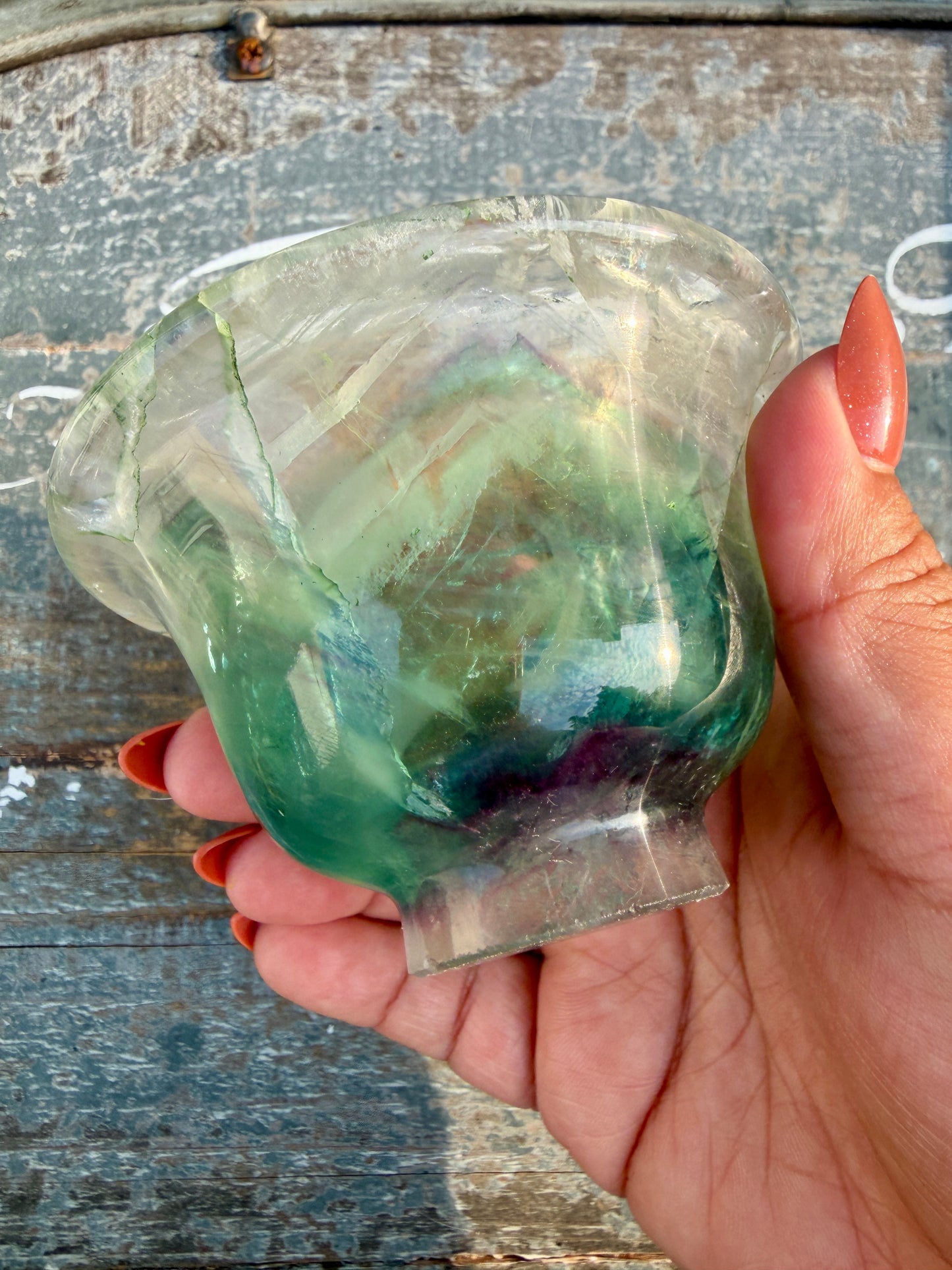 Gorgeous Hand Carved Fluorite Bowl | Opt L