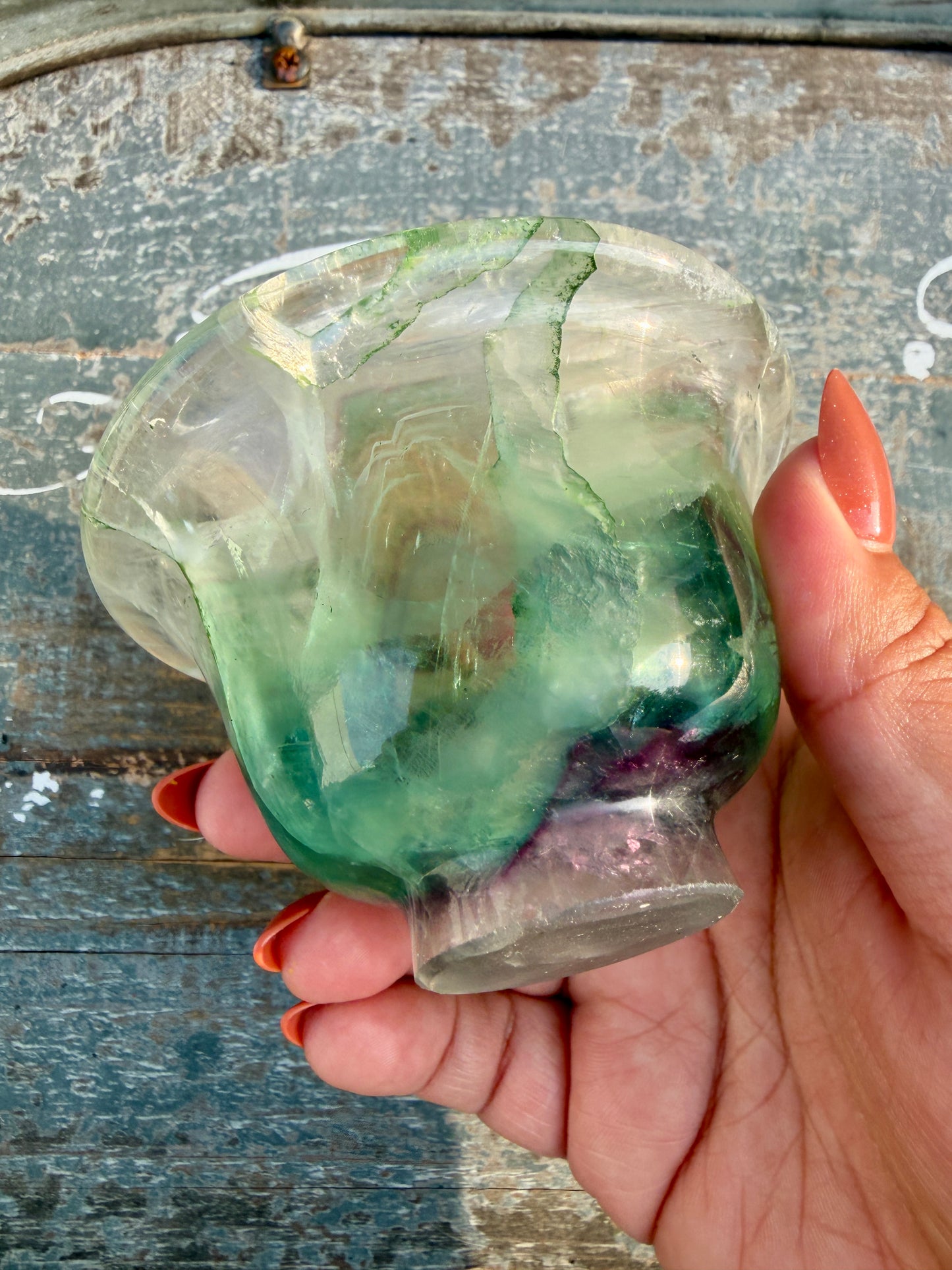 Gorgeous Hand Carved Fluorite Bowl | Opt L