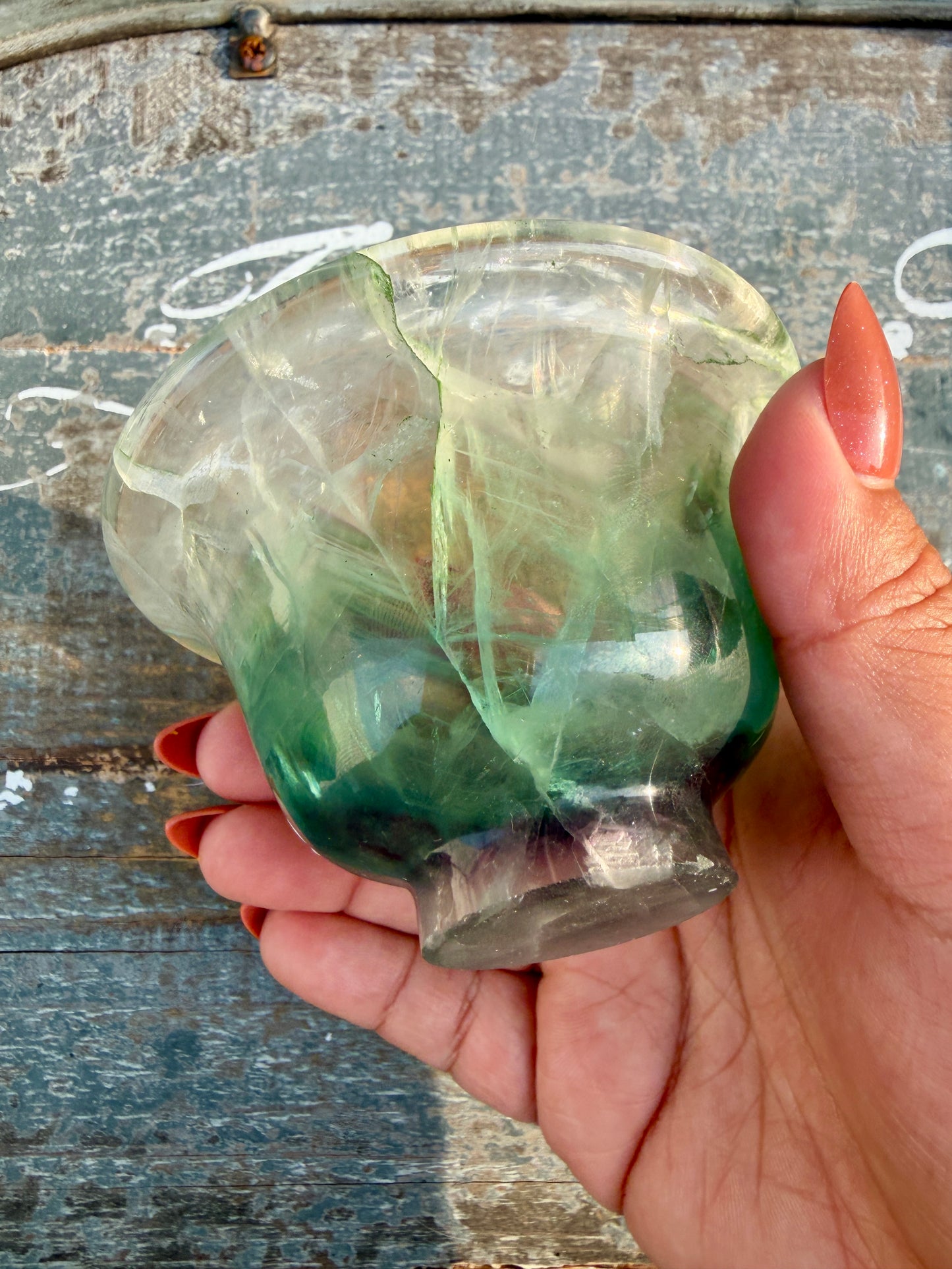 Gorgeous Hand Carved Fluorite Bowl | Opt L