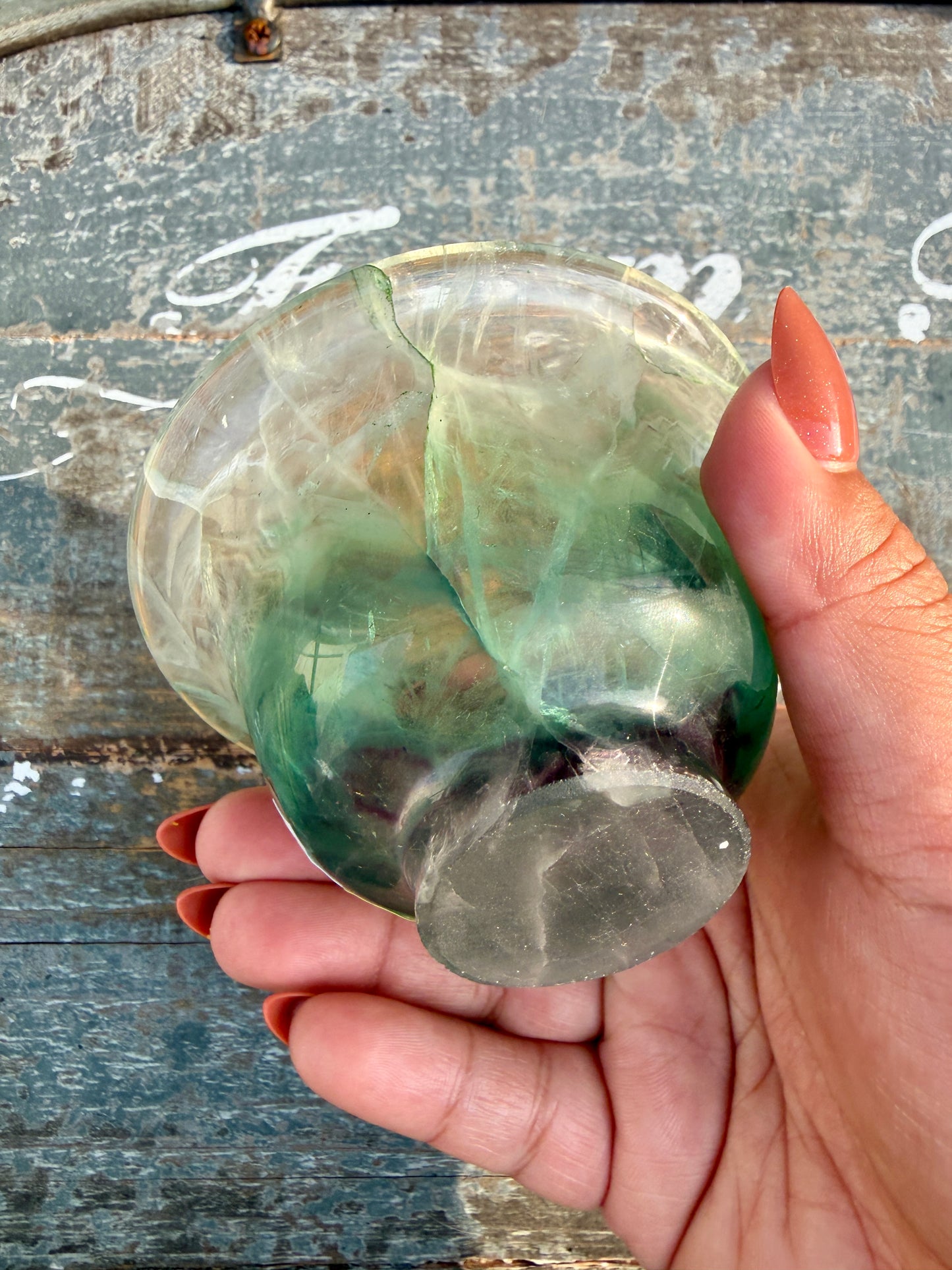 Gorgeous Hand Carved Fluorite Bowl | Opt L