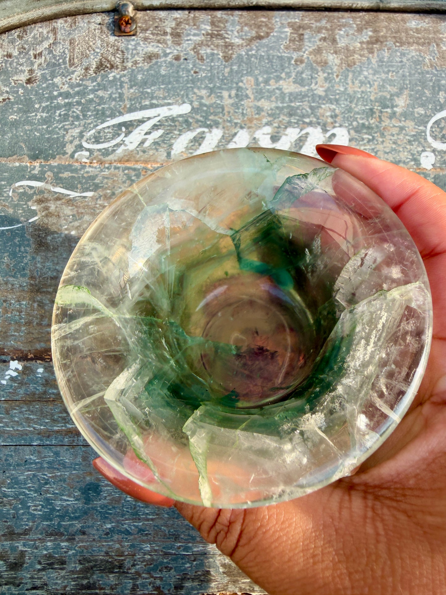 Gorgeous Hand Carved Fluorite Bowl | Opt L