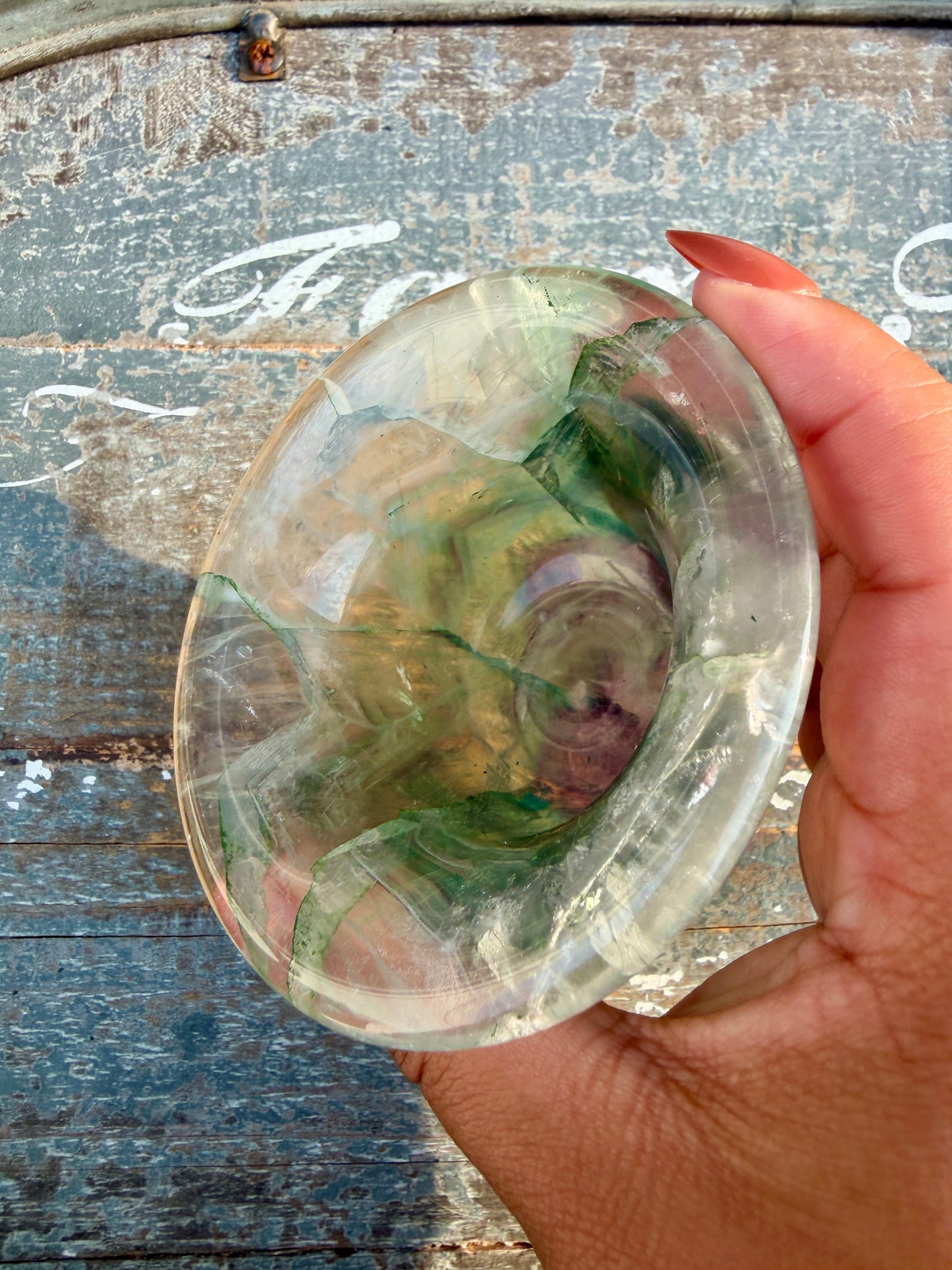Gorgeous Hand Carved Fluorite Bowl | Opt L
