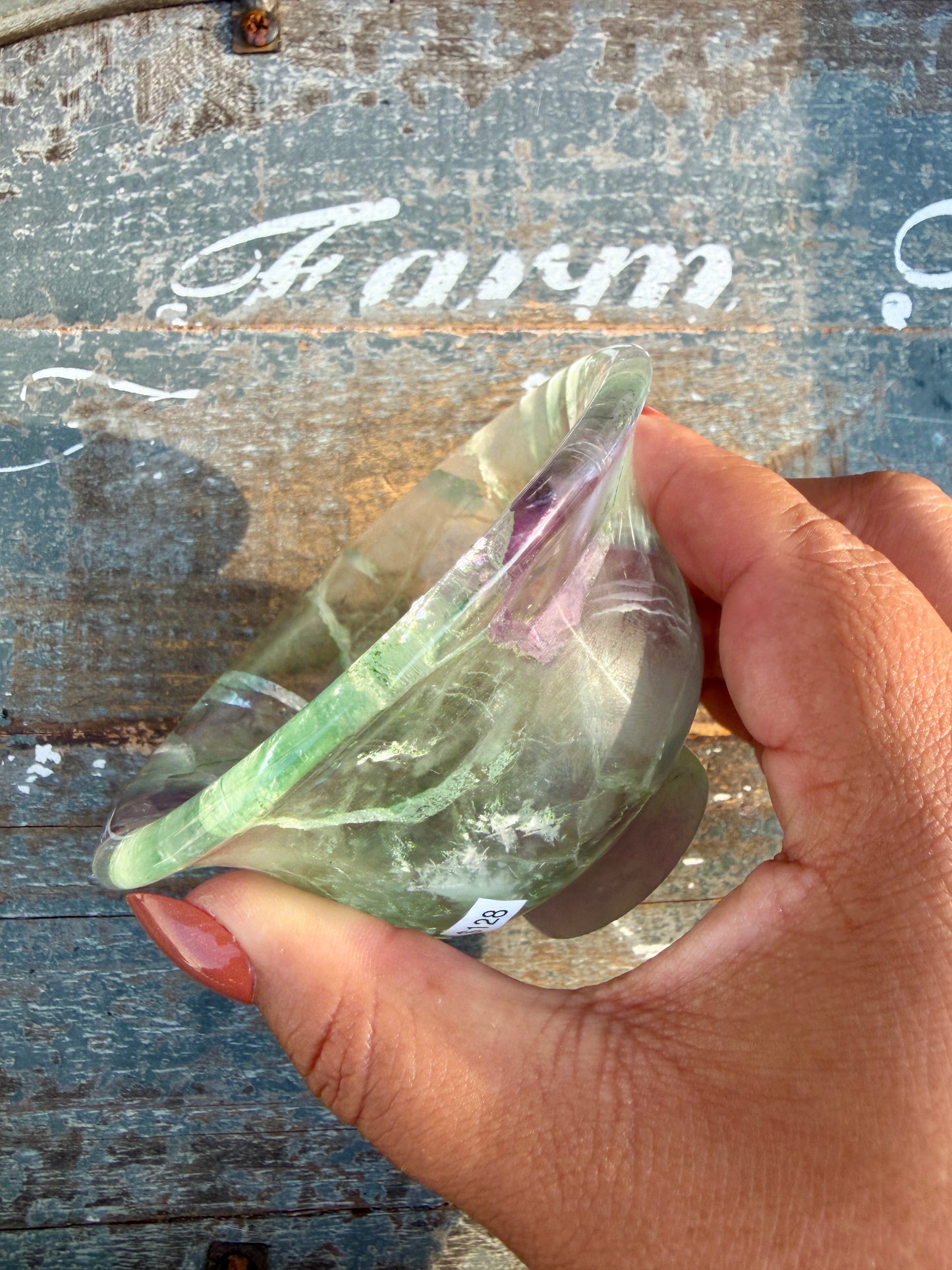 Gorgeous Hand Carved Fluorite Bowl | Opt K