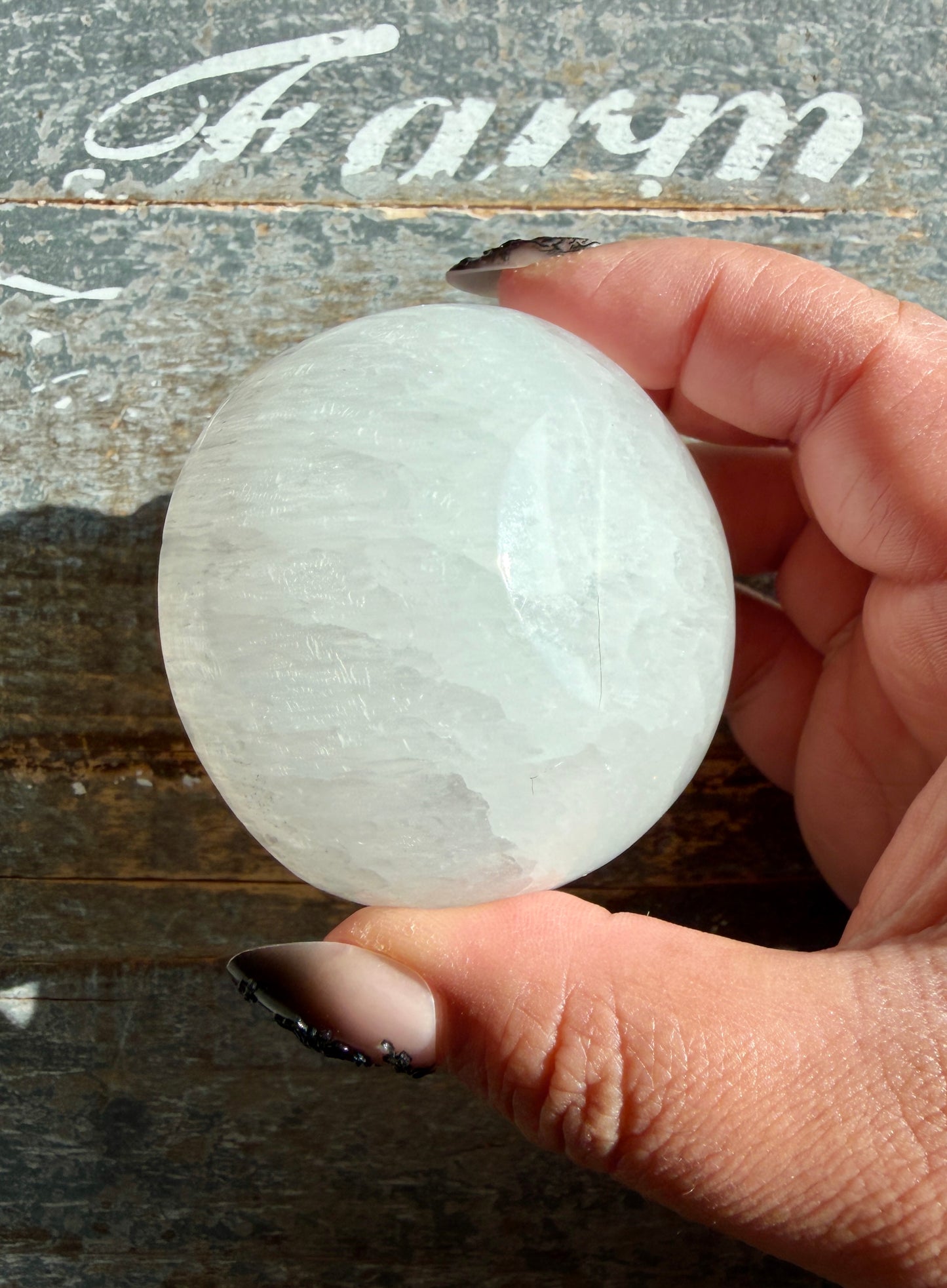 One (1) Satin Spar (selentine) Bowl | Mini