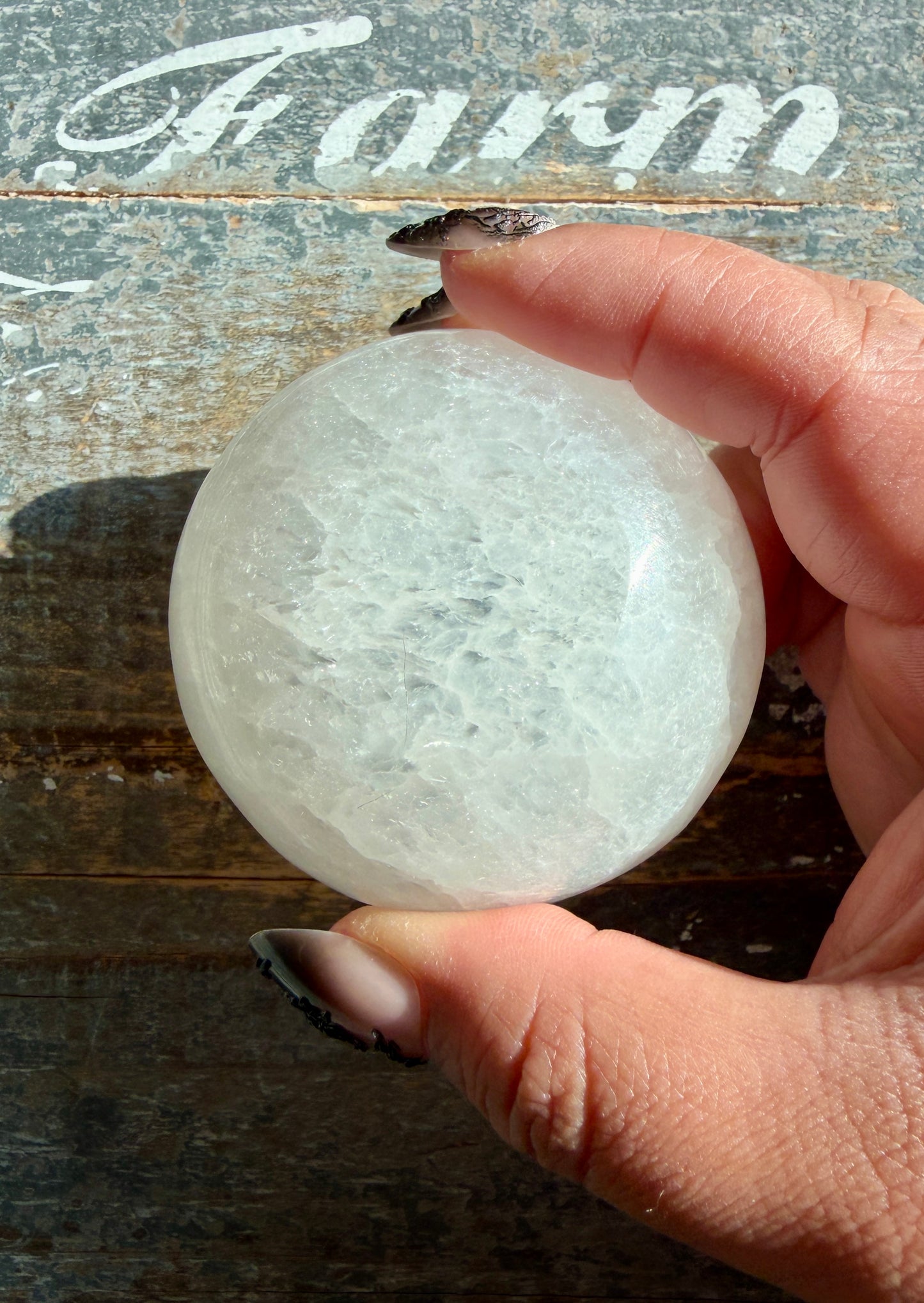 One (1) Satin Spar (selentine) Bowl | Mini
