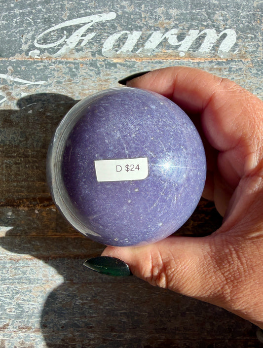Gorgeous Lepidolite Sphere | Opt D