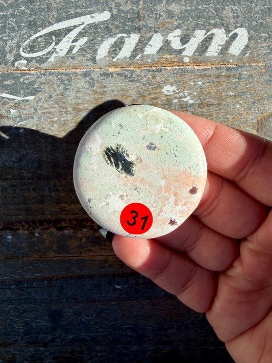 Colorful Unicorn Jasper Medallion | India | Opt 31
