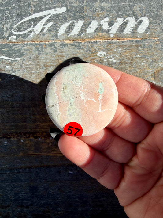 Colorful Unicorn Jasper Medallion | India | Opt 57