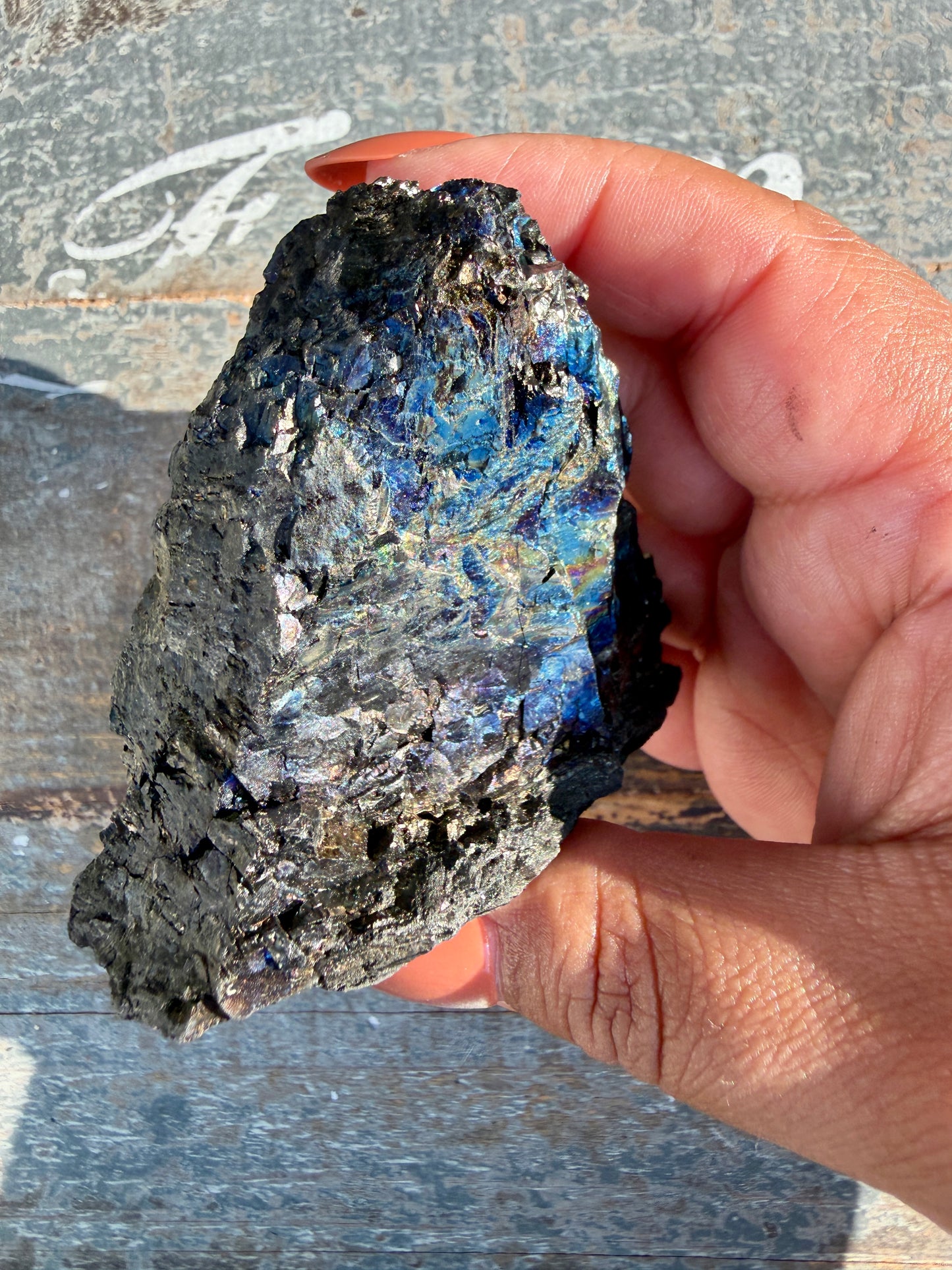 Gorgeous Rainbow Iridescent Carbon Specimen | Opt K
