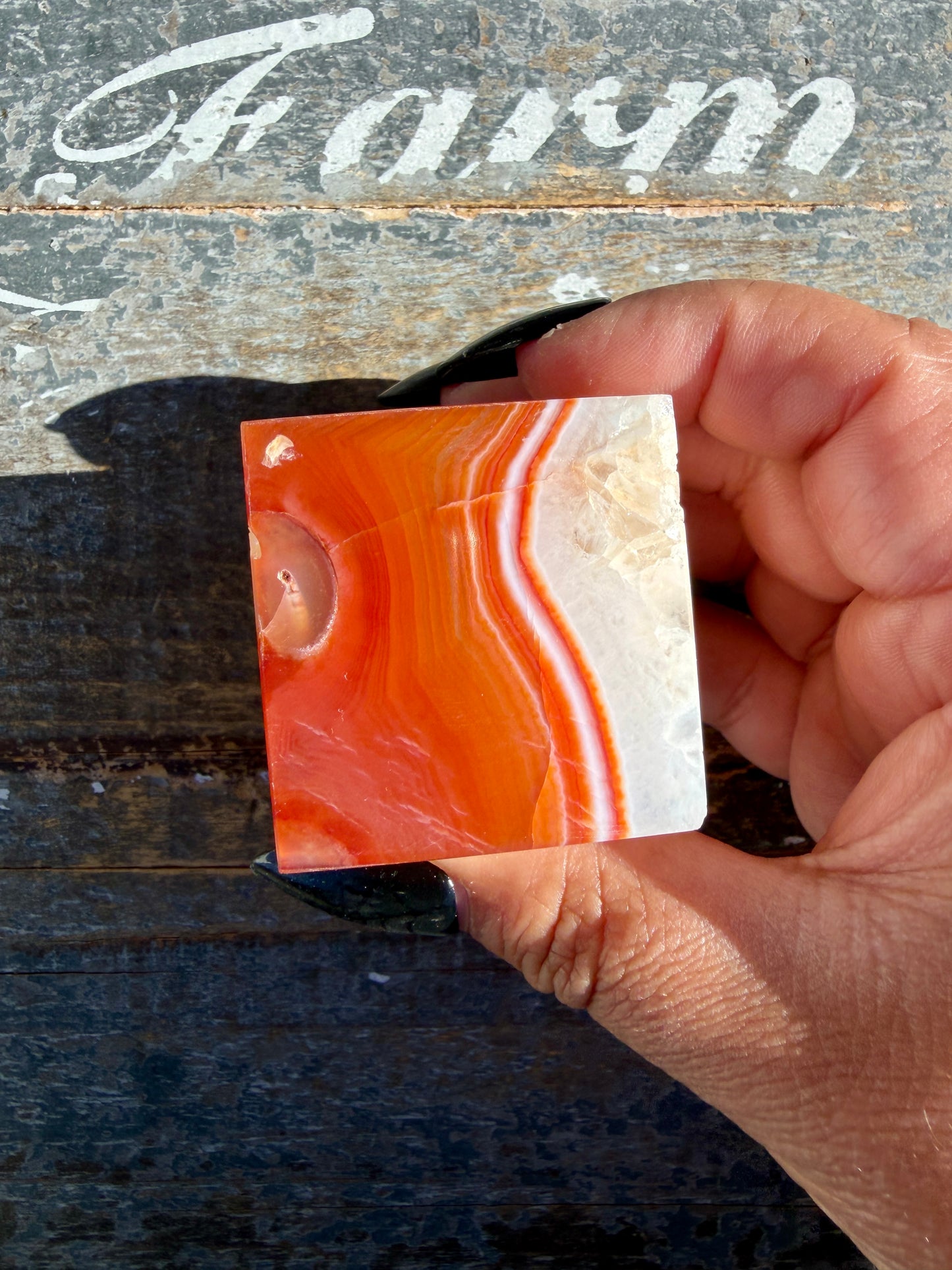 Colorful Carnelian Cube | Madagascar | Opt V