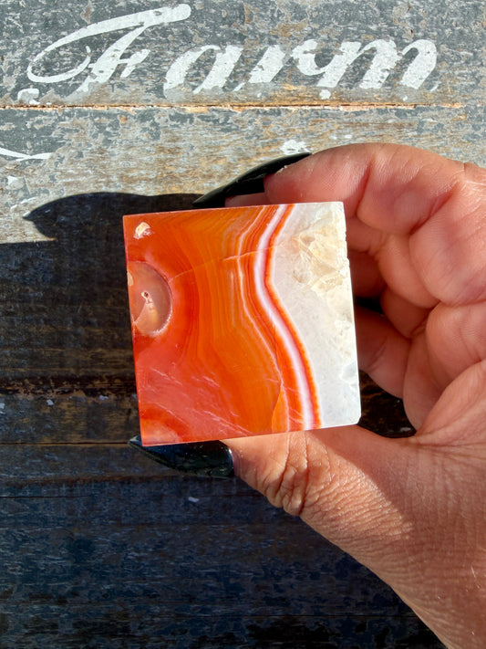 Colorful Carnelian Cube | Madagascar | Opt V