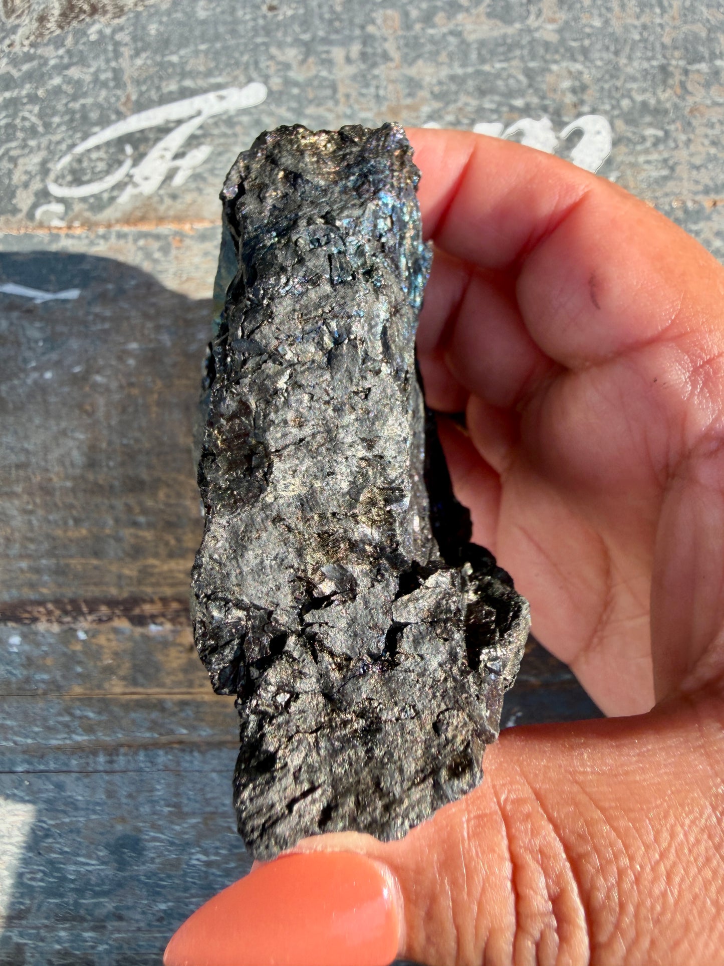 Gorgeous Rainbow Iridescent Carbon Specimen | Opt K