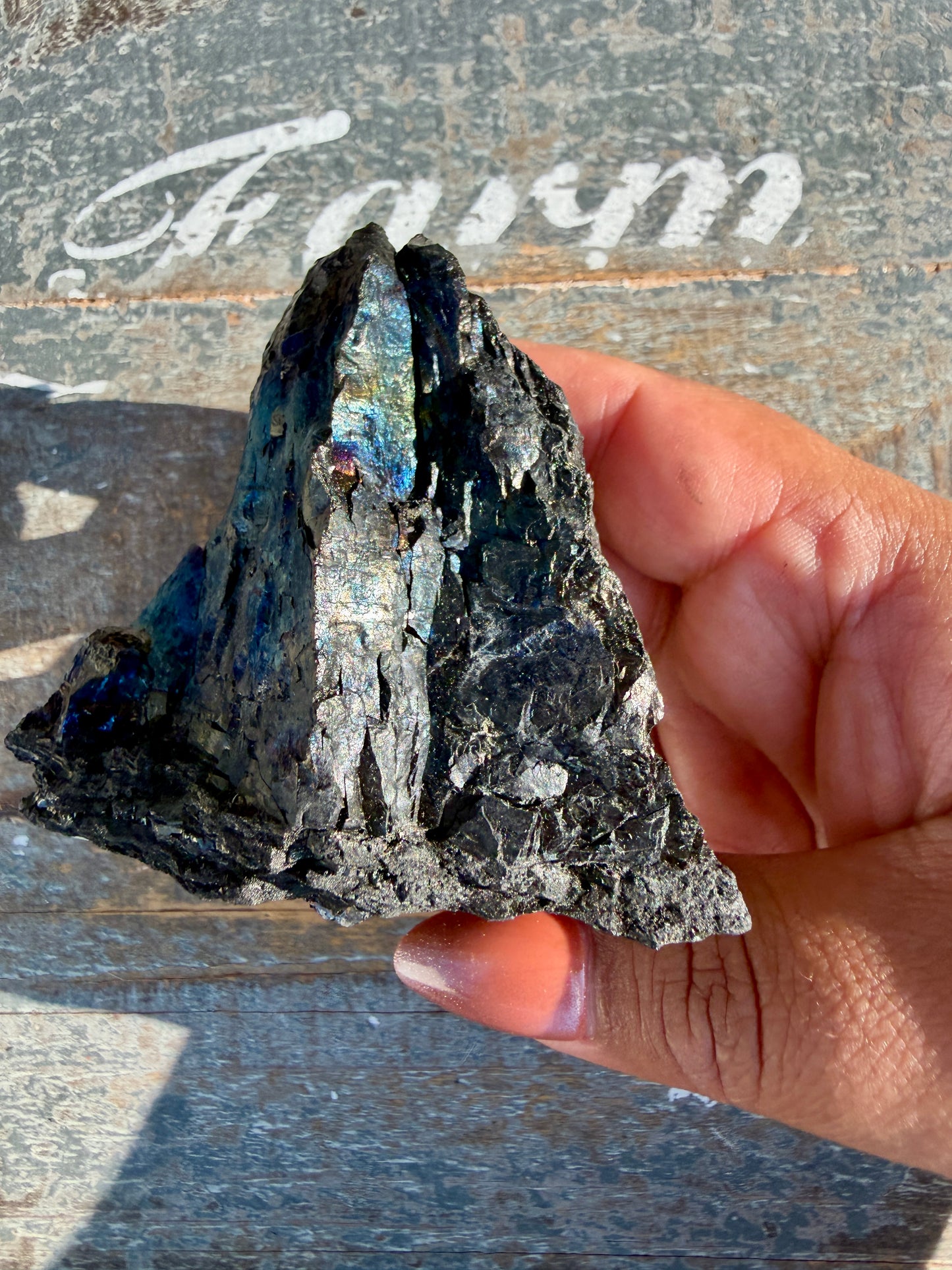 Gorgeous Rainbow Iridescent Carbon Specimen | Opt K