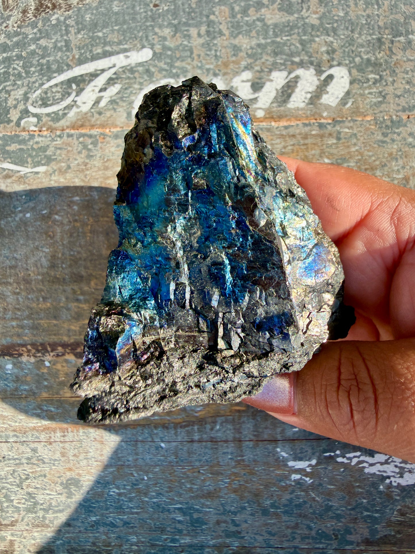 Gorgeous Rainbow Iridescent Carbon Specimen | Opt K