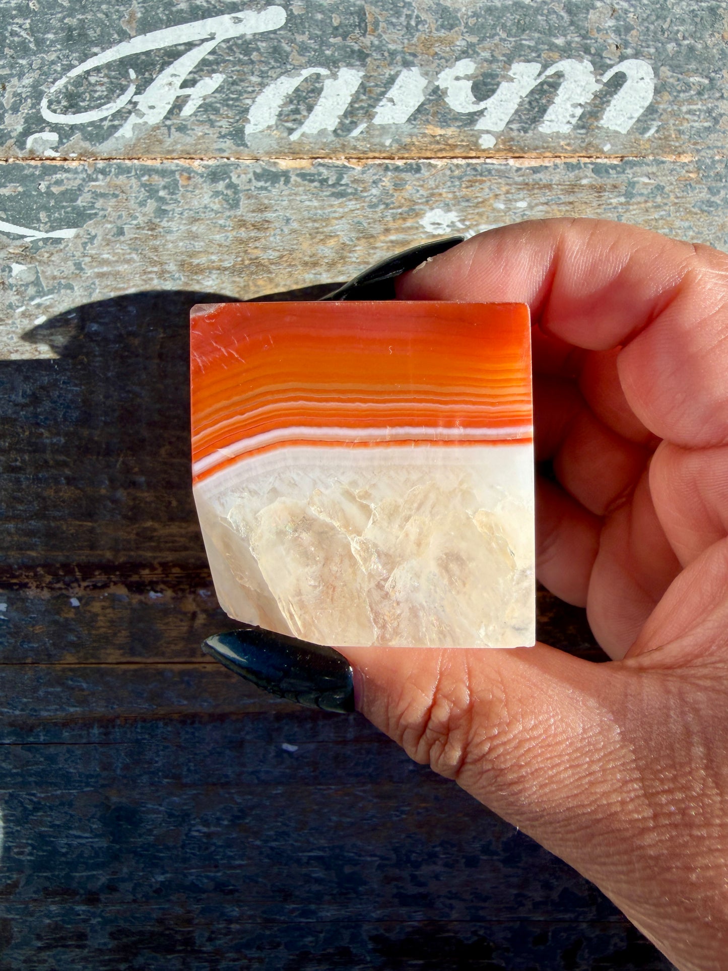 Colorful Carnelian Cube | Madagascar | Opt V