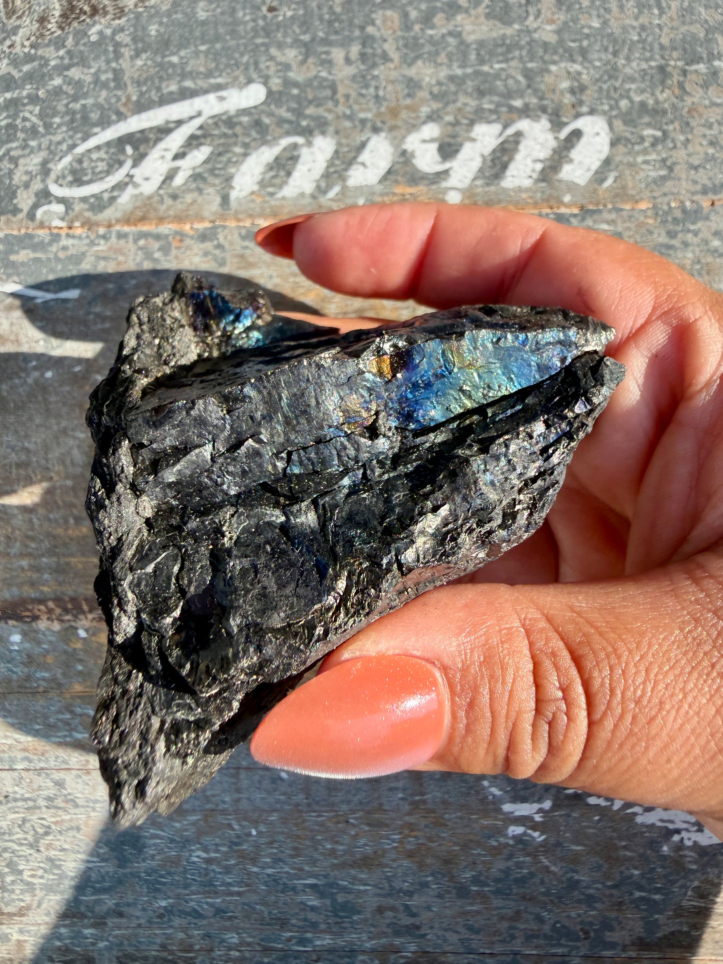 Gorgeous Rainbow Iridescent Carbon Specimen | Opt K