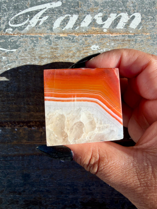 Colorful Carnelian Cube | Madagascar | Opt V