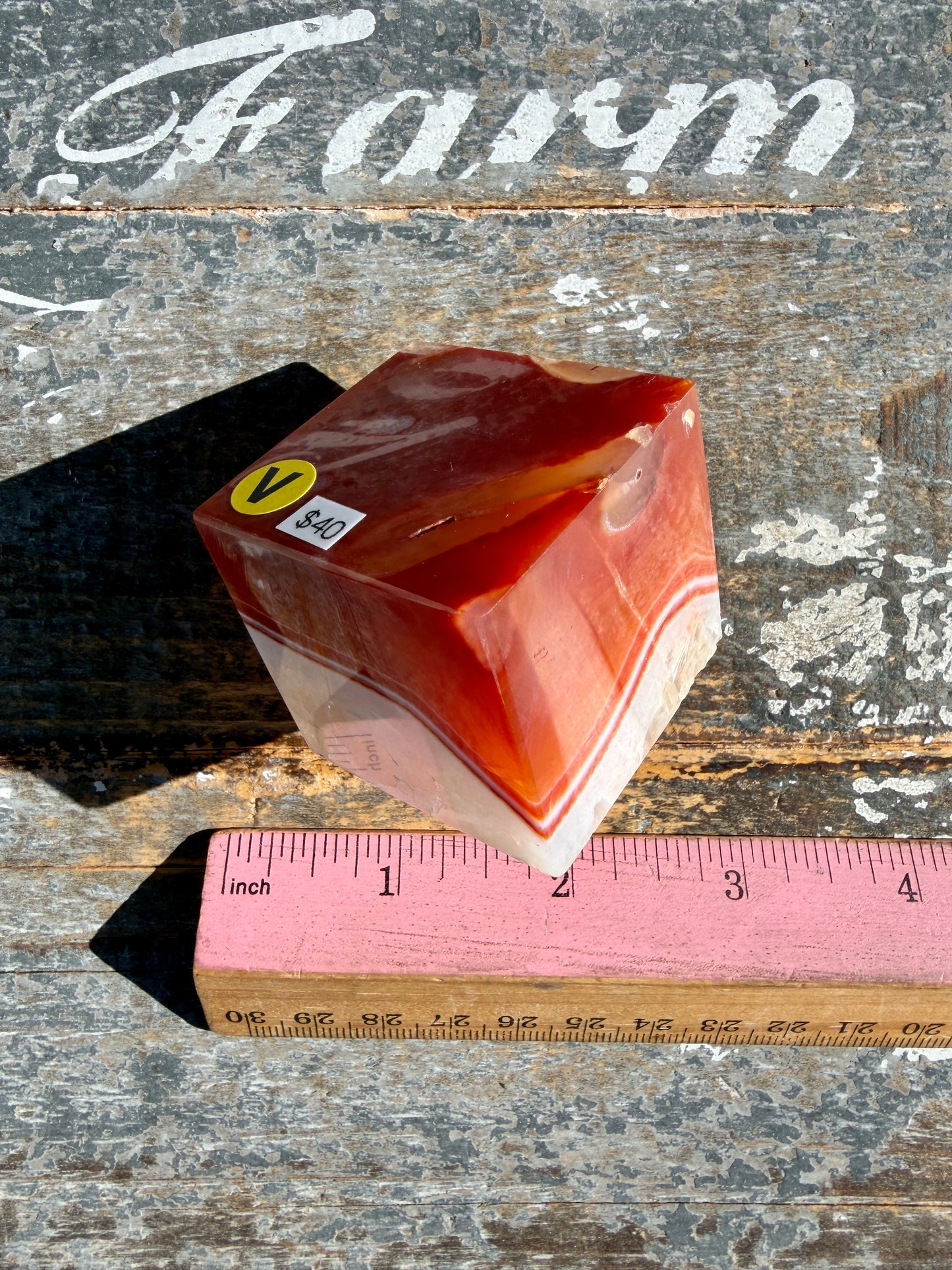 Colorful Carnelian Cube | Madagascar | Opt V