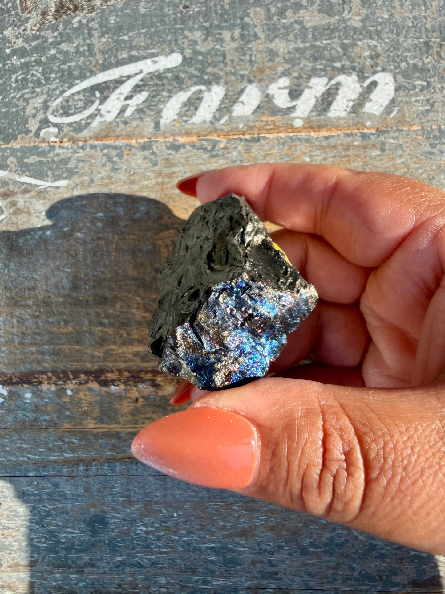 Gorgeous Rainbow Iridescent Carbon Specimen | Opt O