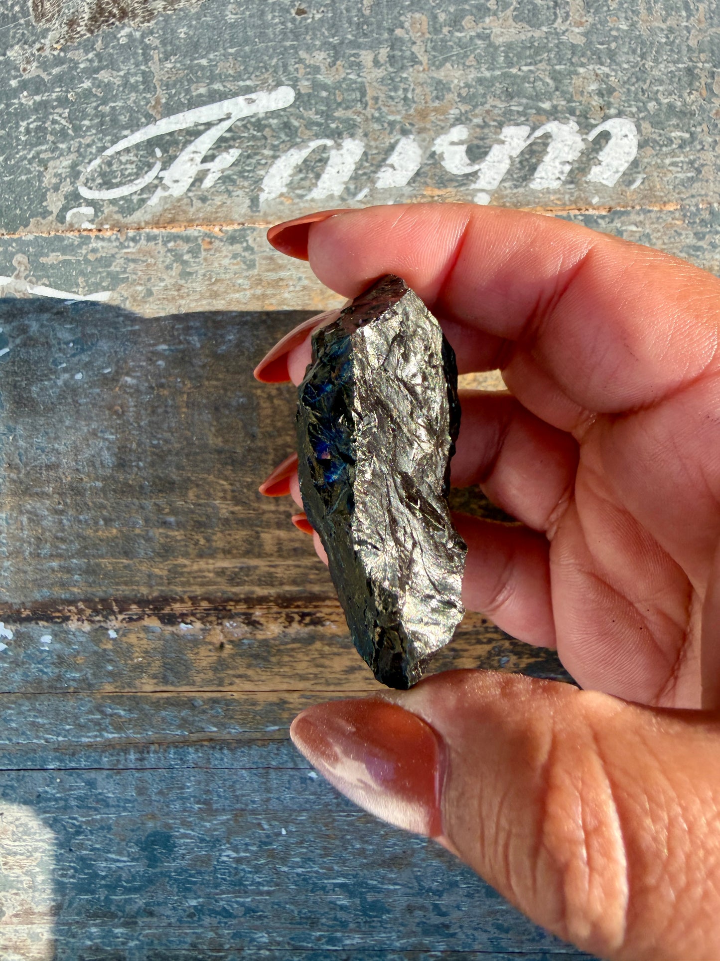 Gorgeous Rainbow Iridescent Carbon Specimen | Opt O