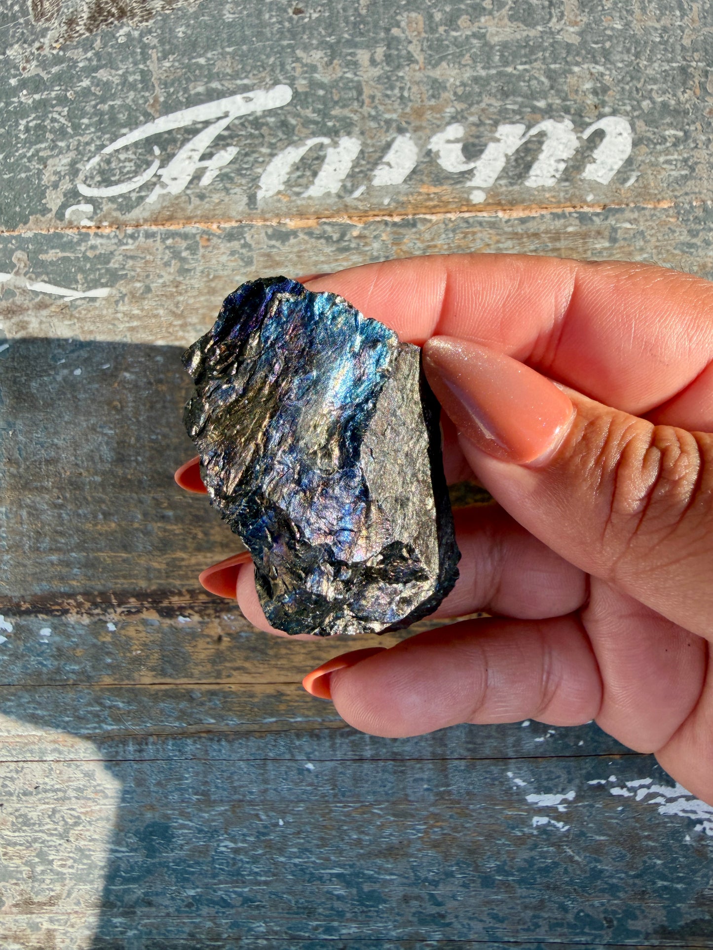 Gorgeous Rainbow Iridescent Carbon Specimen | Opt O
