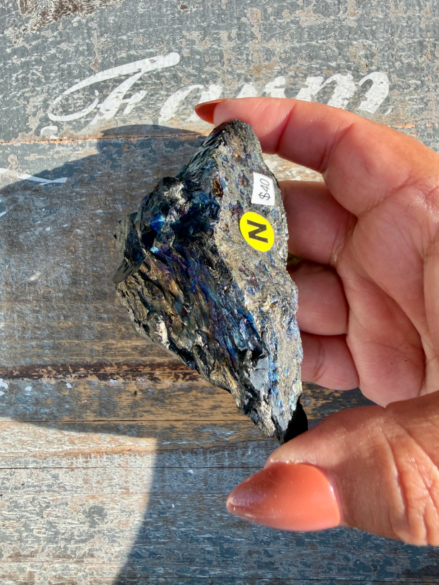Gorgeous Rainbow Iridescent Carbon Specimen | Opt N