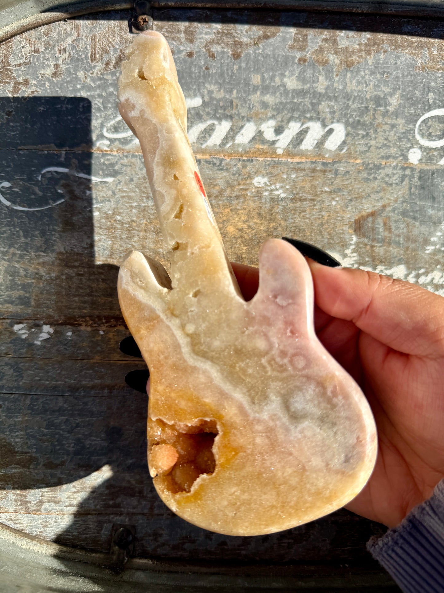 Gorgeous Pink Amethyst Guitar on Stand | Opt 6 (VIDEO AVAILABLE)