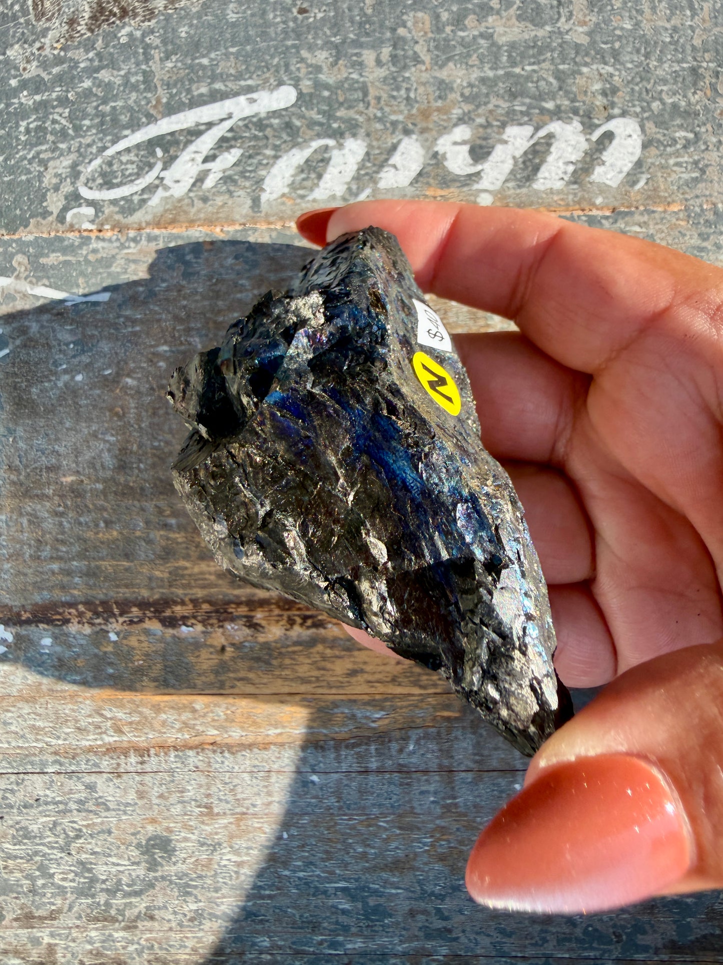 Gorgeous Rainbow Iridescent Carbon Specimen | Opt N