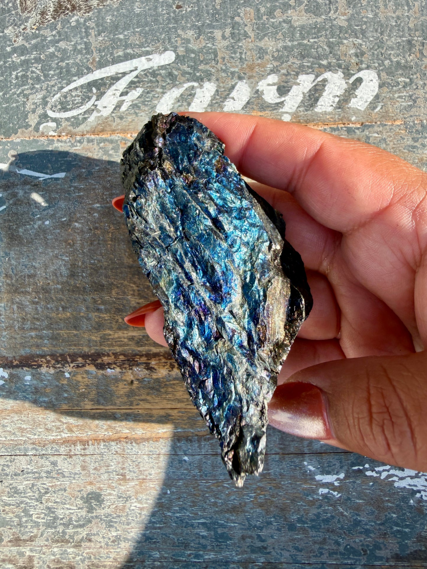 Gorgeous Rainbow Iridescent Carbon Specimen | Opt N