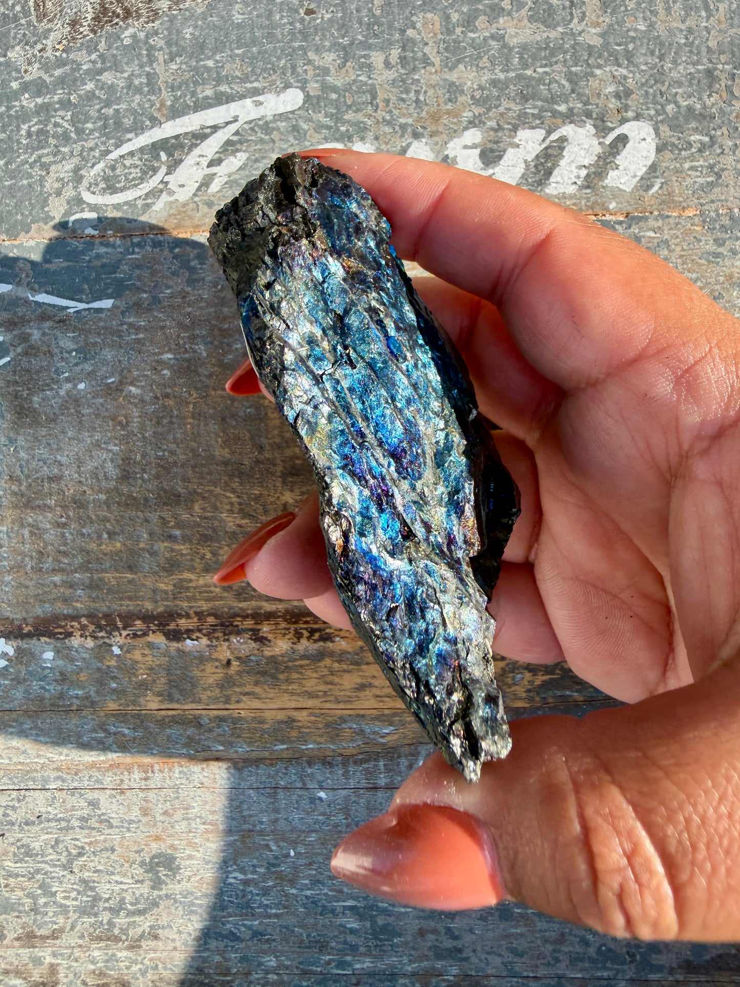 Gorgeous Rainbow Iridescent Carbon Specimen | Opt N