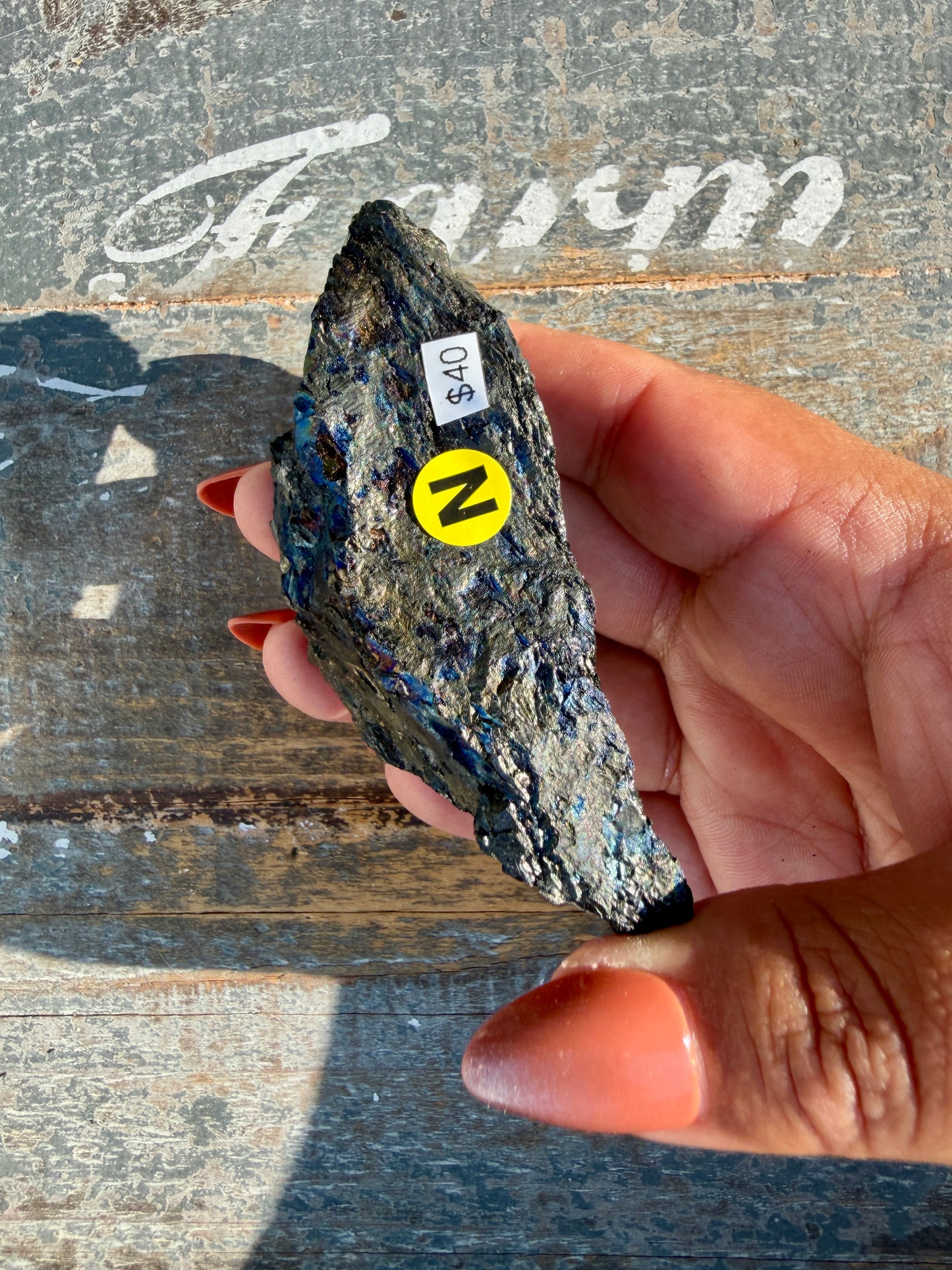 Gorgeous Rainbow Iridescent Carbon Specimen | Opt N