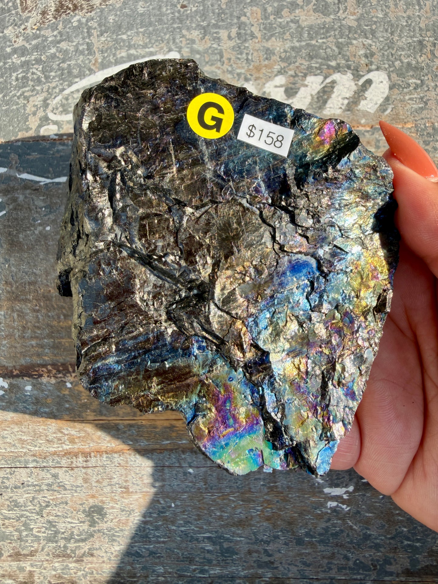 Gorgeous Rainbow Iridescent Carbon Specimen | Opt G