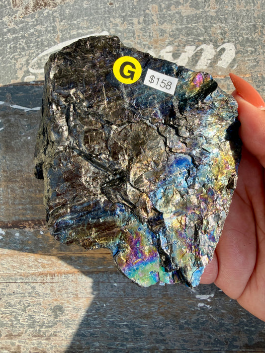 Gorgeous Rainbow Iridescent Carbon Specimen | Opt G
