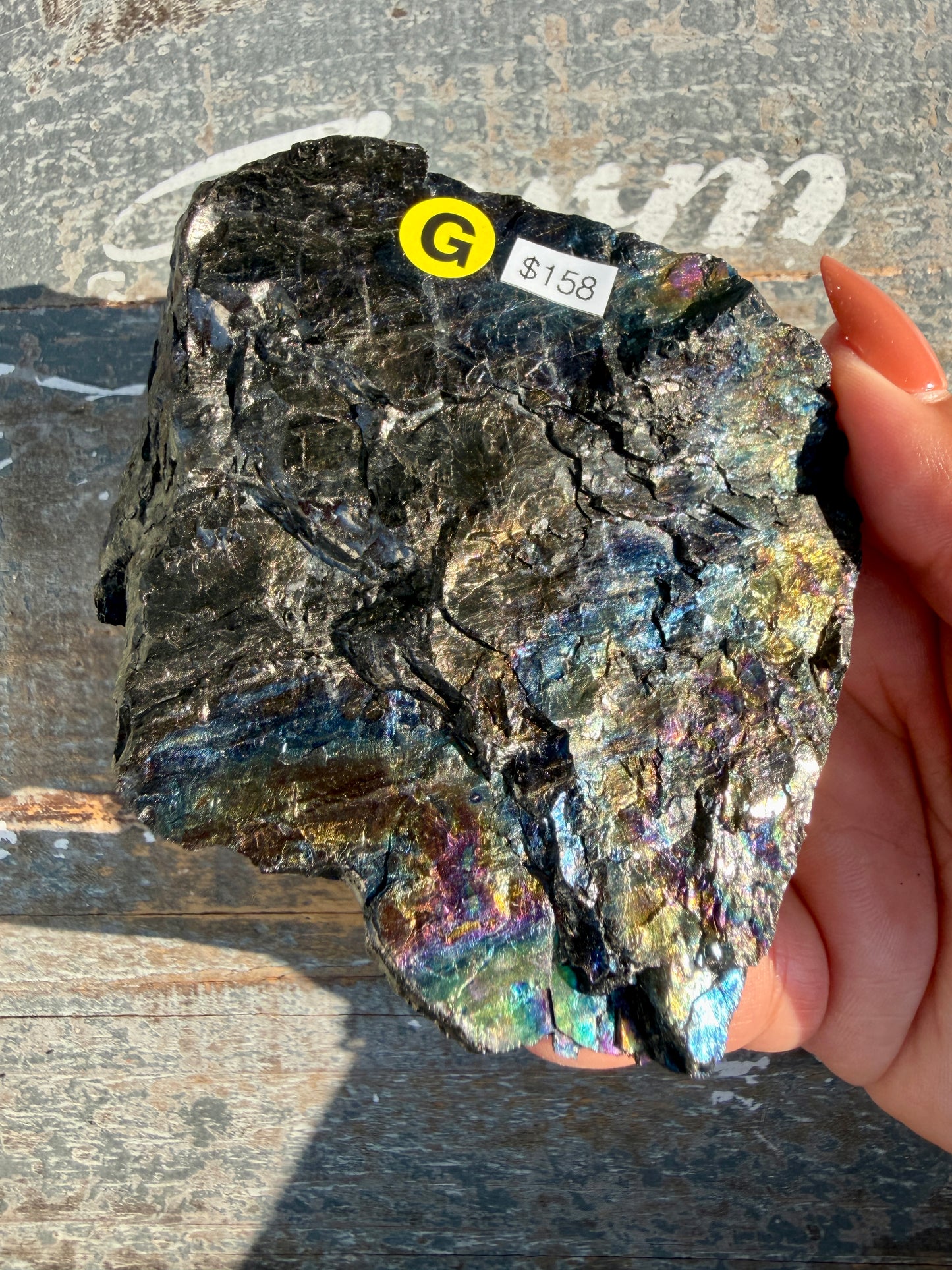 Gorgeous Rainbow Iridescent Carbon Specimen | Opt G