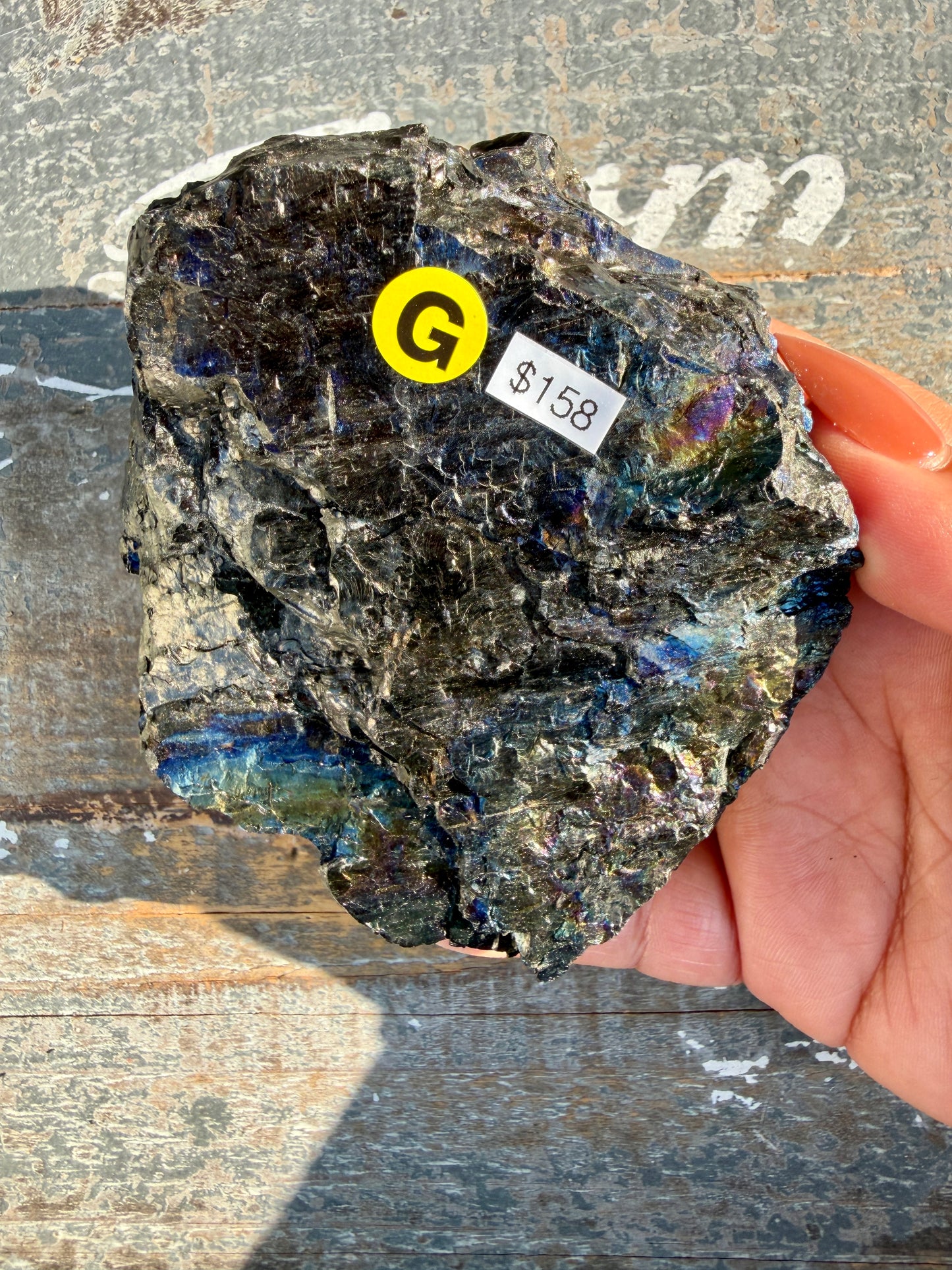 Gorgeous Rainbow Iridescent Carbon Specimen | Opt G