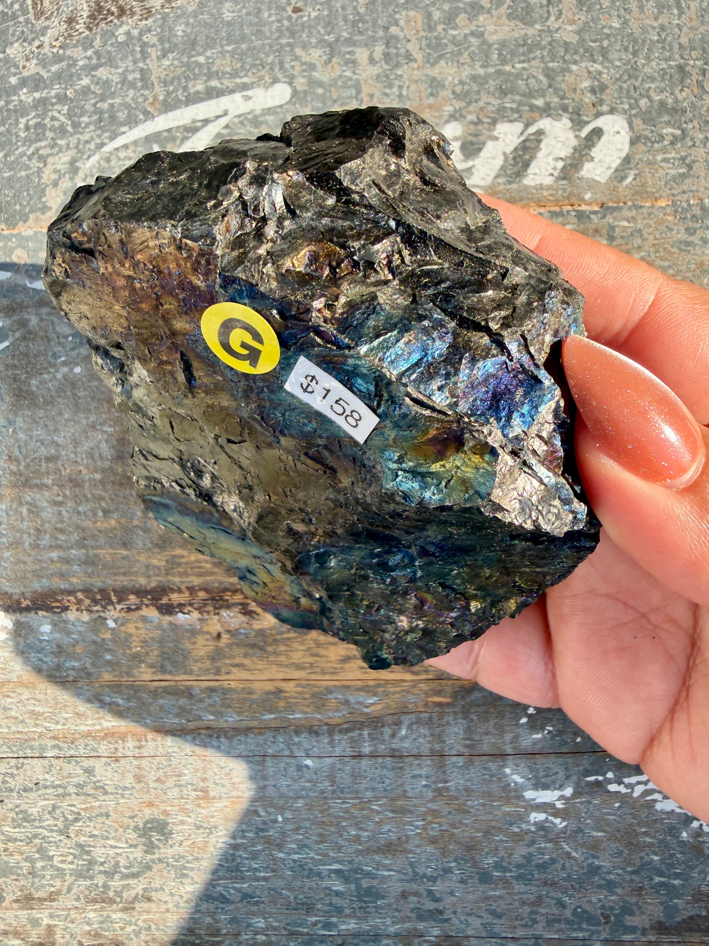 Gorgeous Rainbow Iridescent Carbon Specimen | Opt G