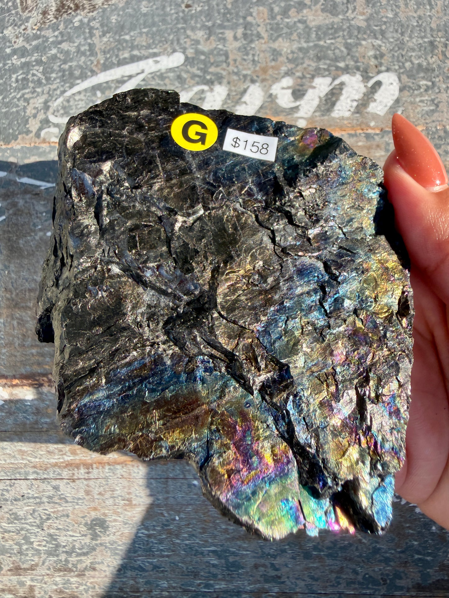 Gorgeous Rainbow Iridescent Carbon Specimen | Opt G