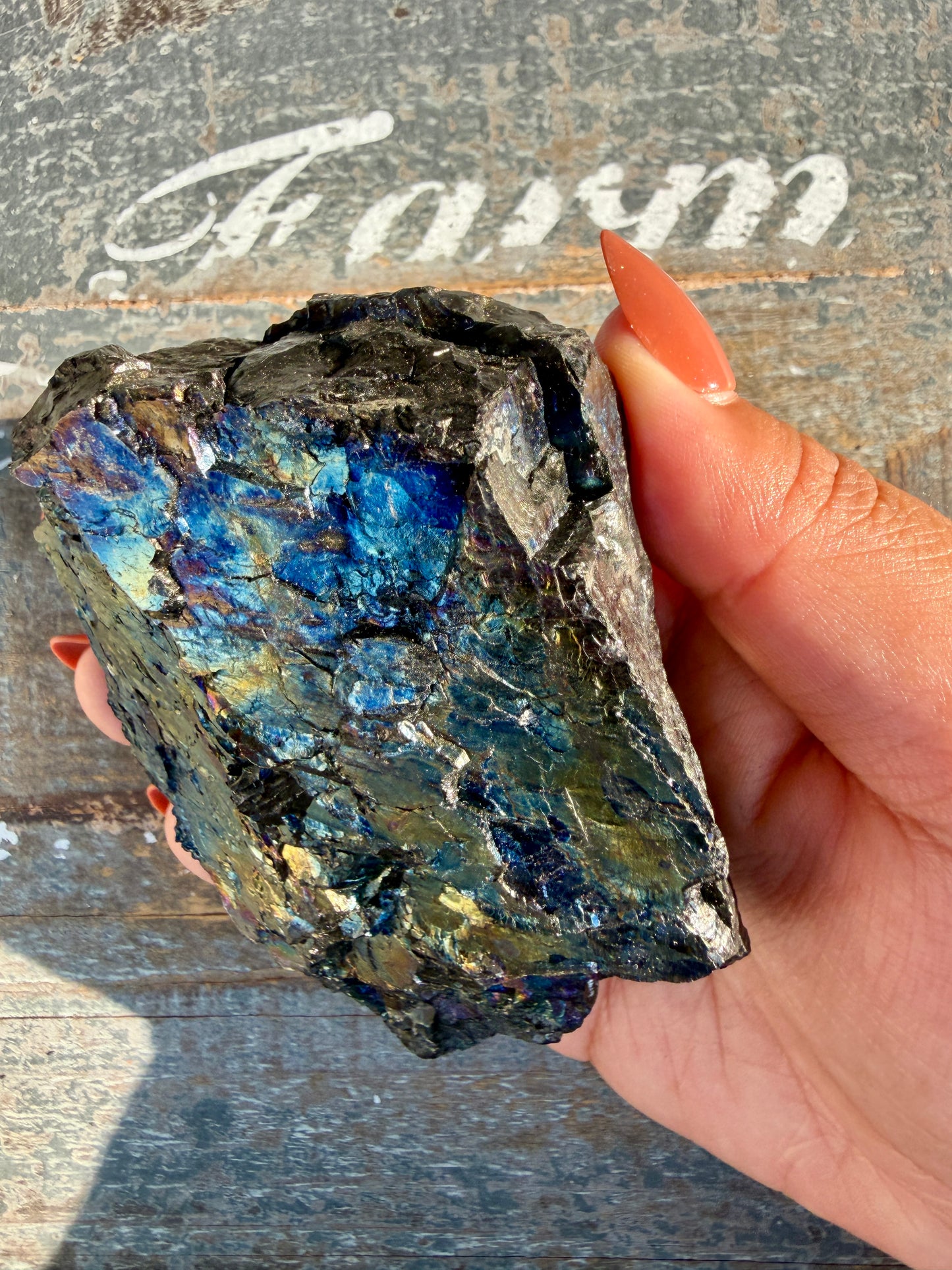 Gorgeous Rainbow Iridescent Carbon Specimen | Opt G