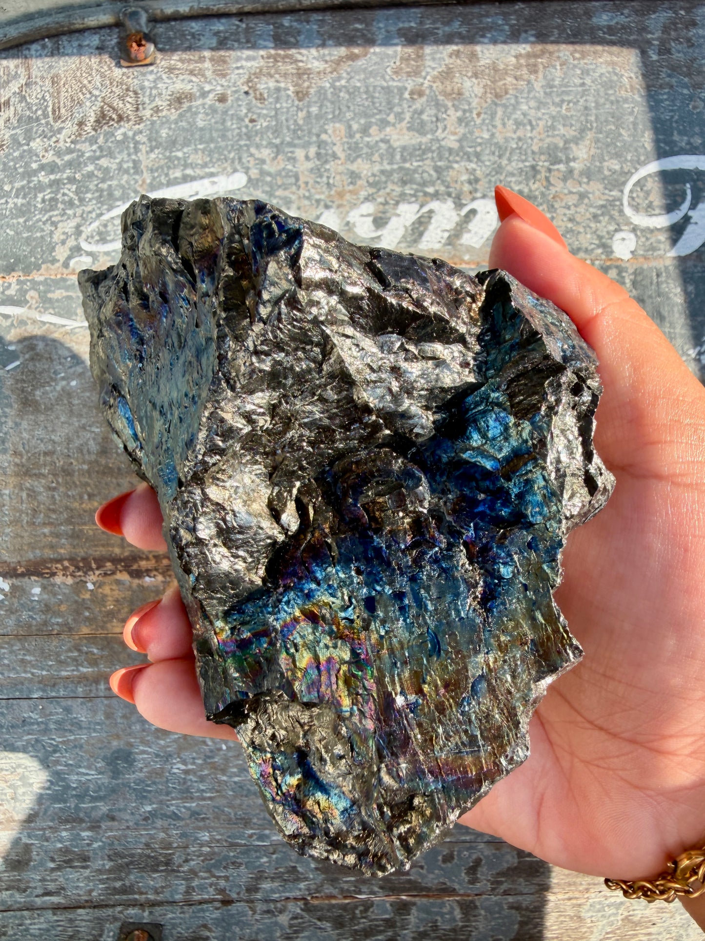 Gorgeous Rainbow Iridescent Carbon Specimen | Opt H